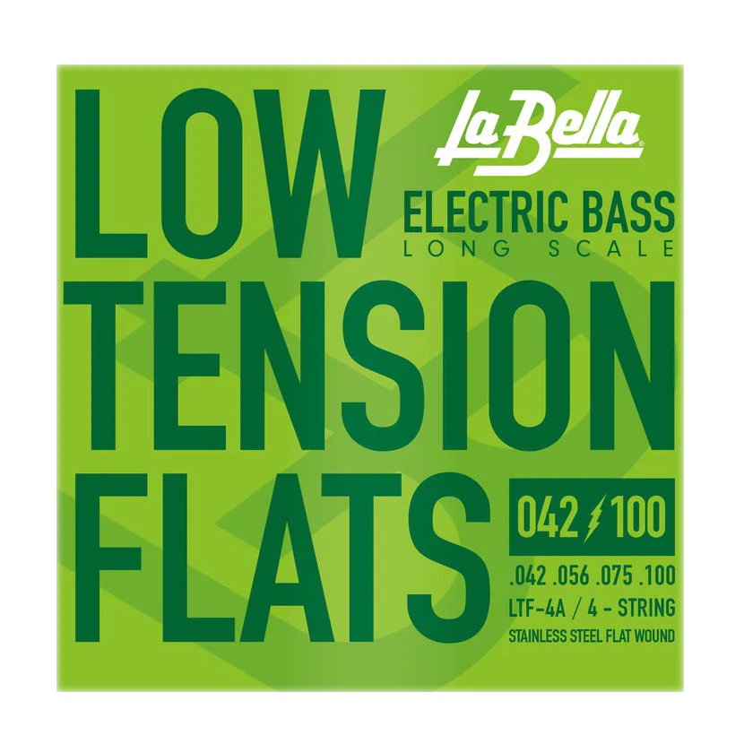 La Bella LTF-4A Low Tension Flats Long Scale Electric Bass Strings- 42-100