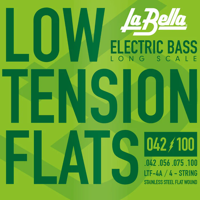 La Bella LTF-4A Low Tension Flats Long Scale Electric Bass Strings- 42-100 - Image 2