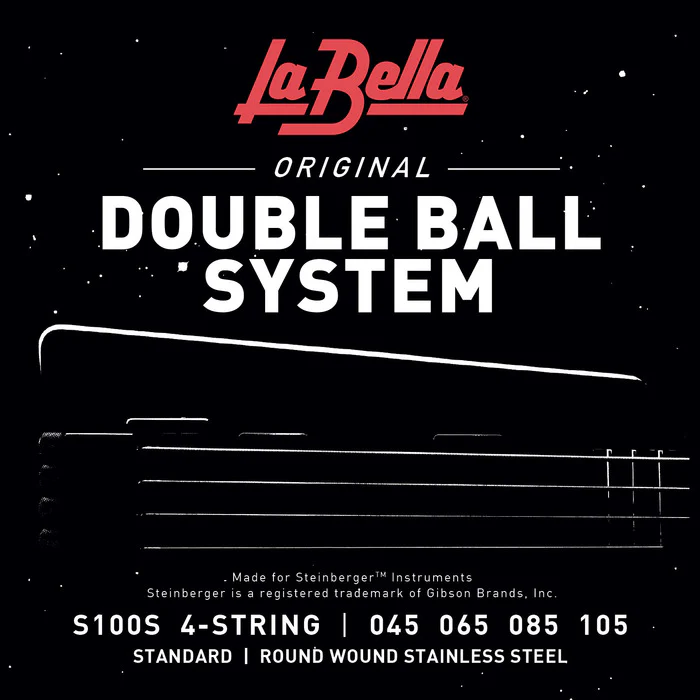 La Bella S100S Original Double Ball System 4-String Standard Round Wound Stainless Steel Electric Bass Strings - 45-105 - Image 2