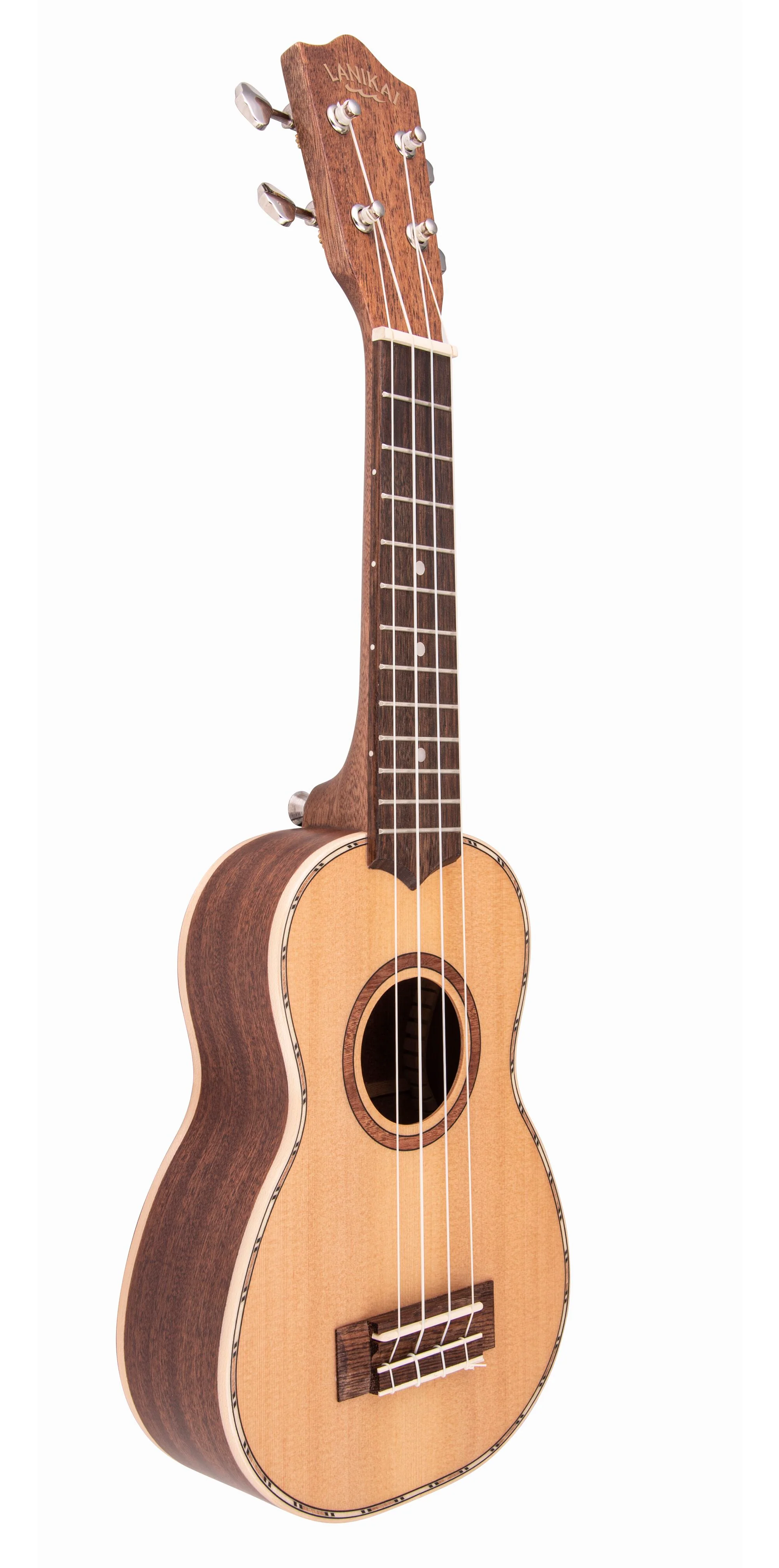 Lanikai CDST-S Cedar Solid Top Soprano Ukulele Natural with Gig Bag - Image 5