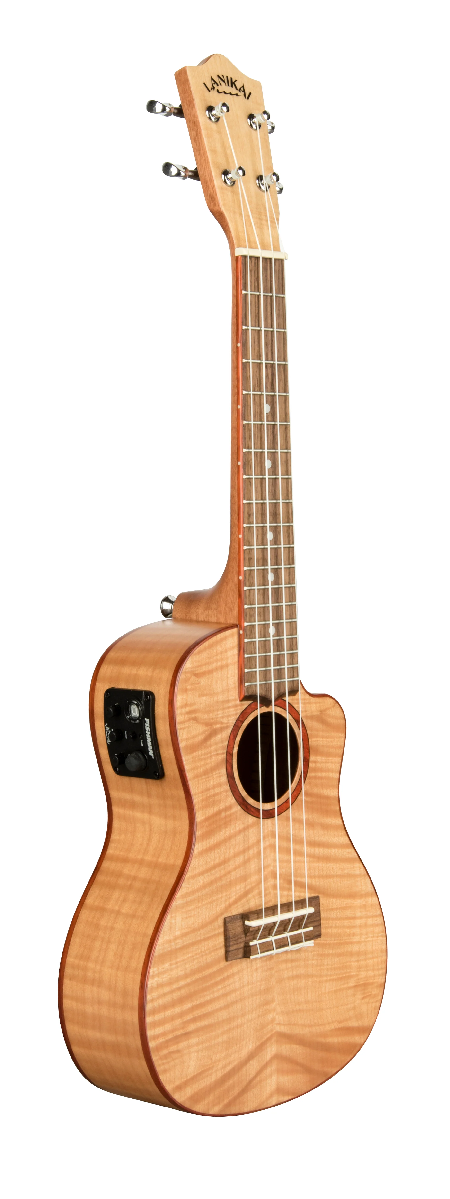 Lanikai FM-CEC Flame Maple Concert with Kula Preamp Acoustic Electric Ukulele - Image 3