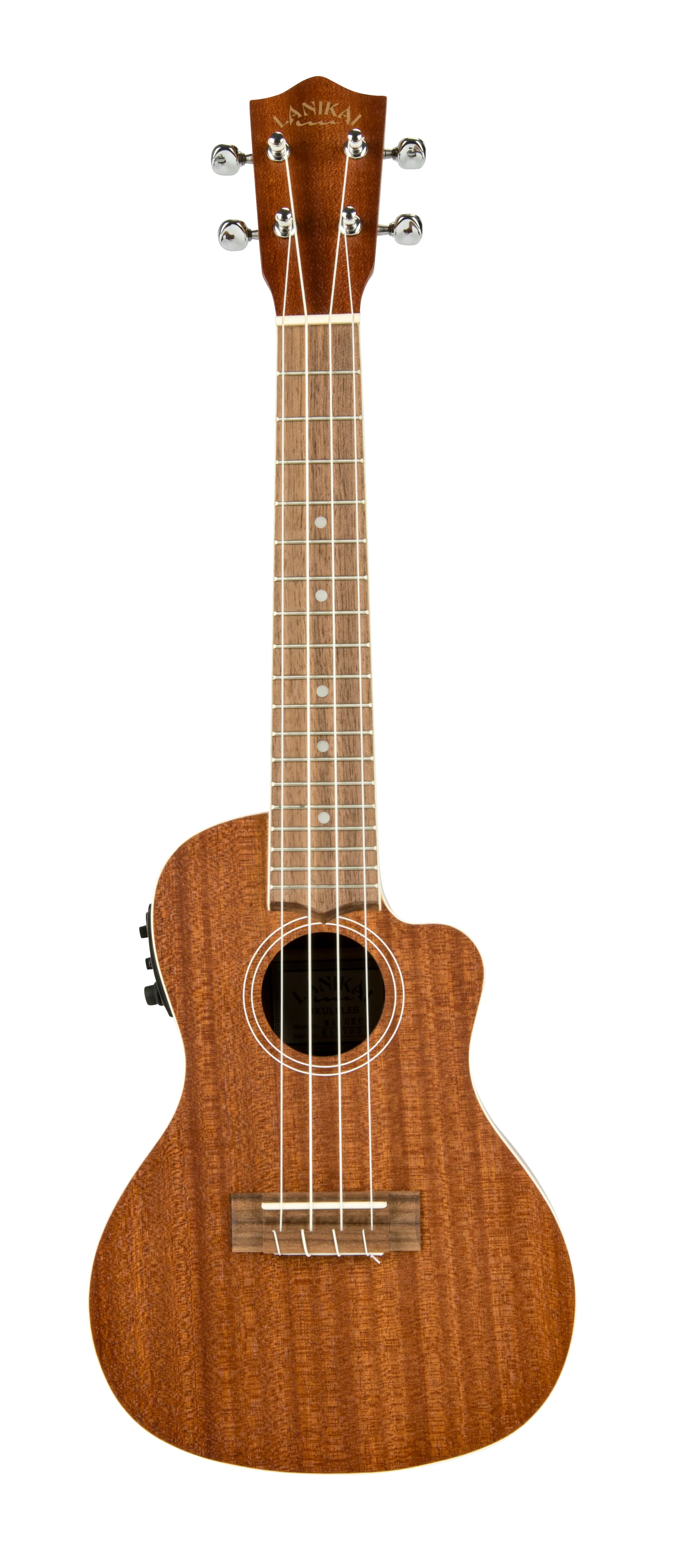 Lanikai MA-CEC Mahogany Concert with Kula Preamp Acoustic Electric Ukulele - Image 3