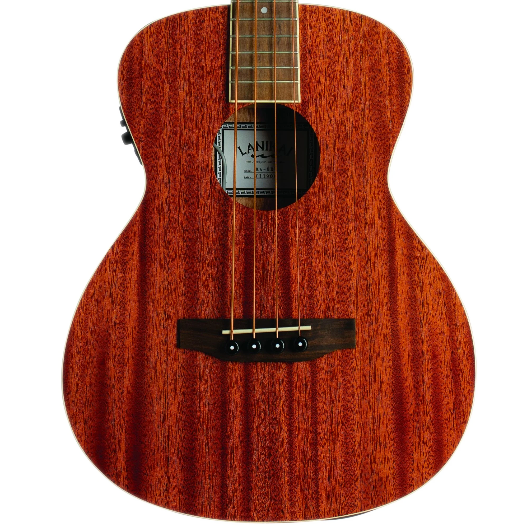 Lanikai MA-EBU Mahogany Bass Ukulele Electric Natural with Gig Bag
