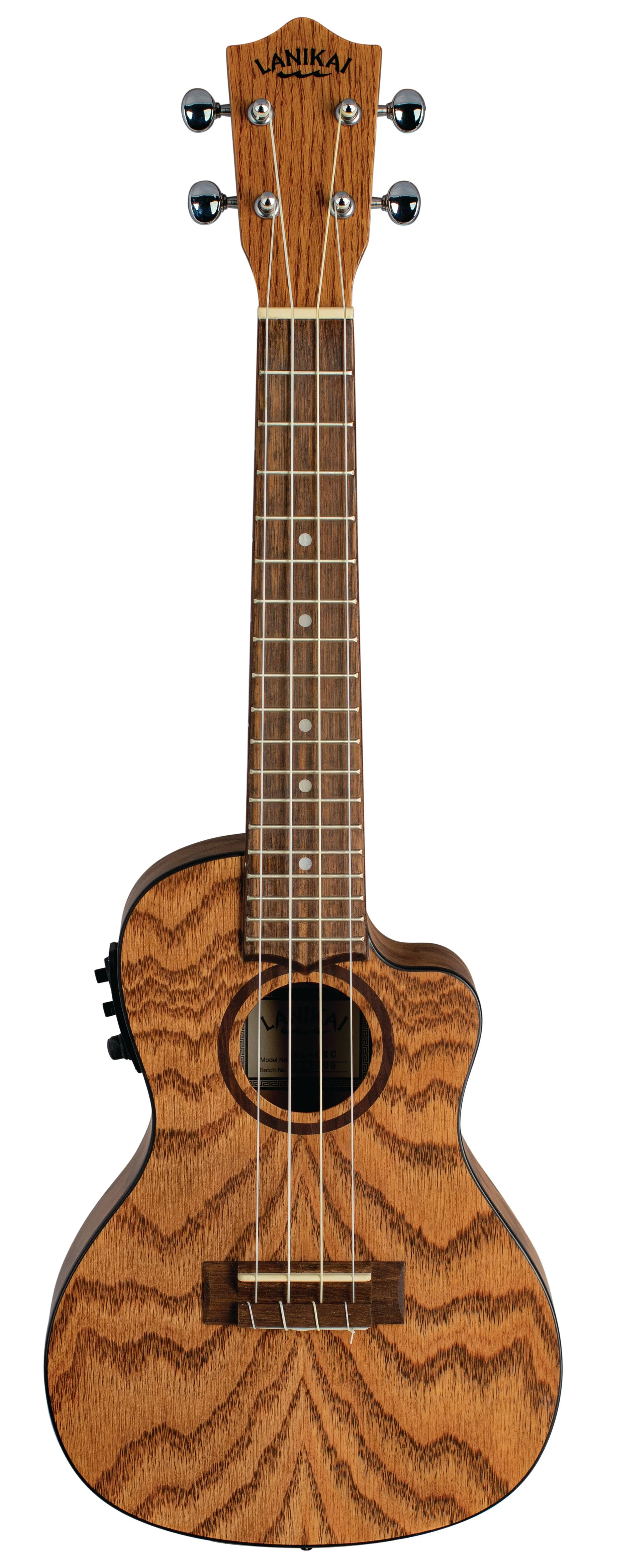 Lanikai OA-CEC Oak Concert Ukulele Electric Natural with Gig Bag - Image 2