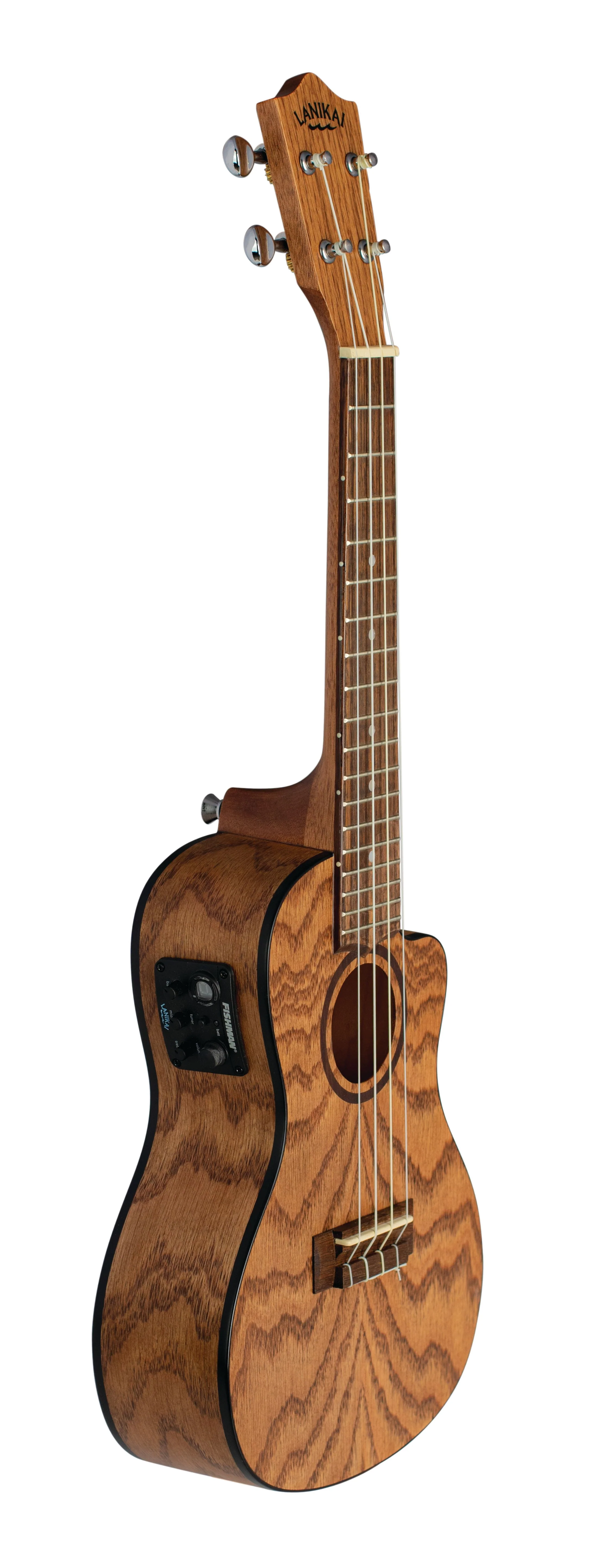 Lanikai OA-CEC Oak Concert Ukulele Electric Natural with Gig Bag - Image 3