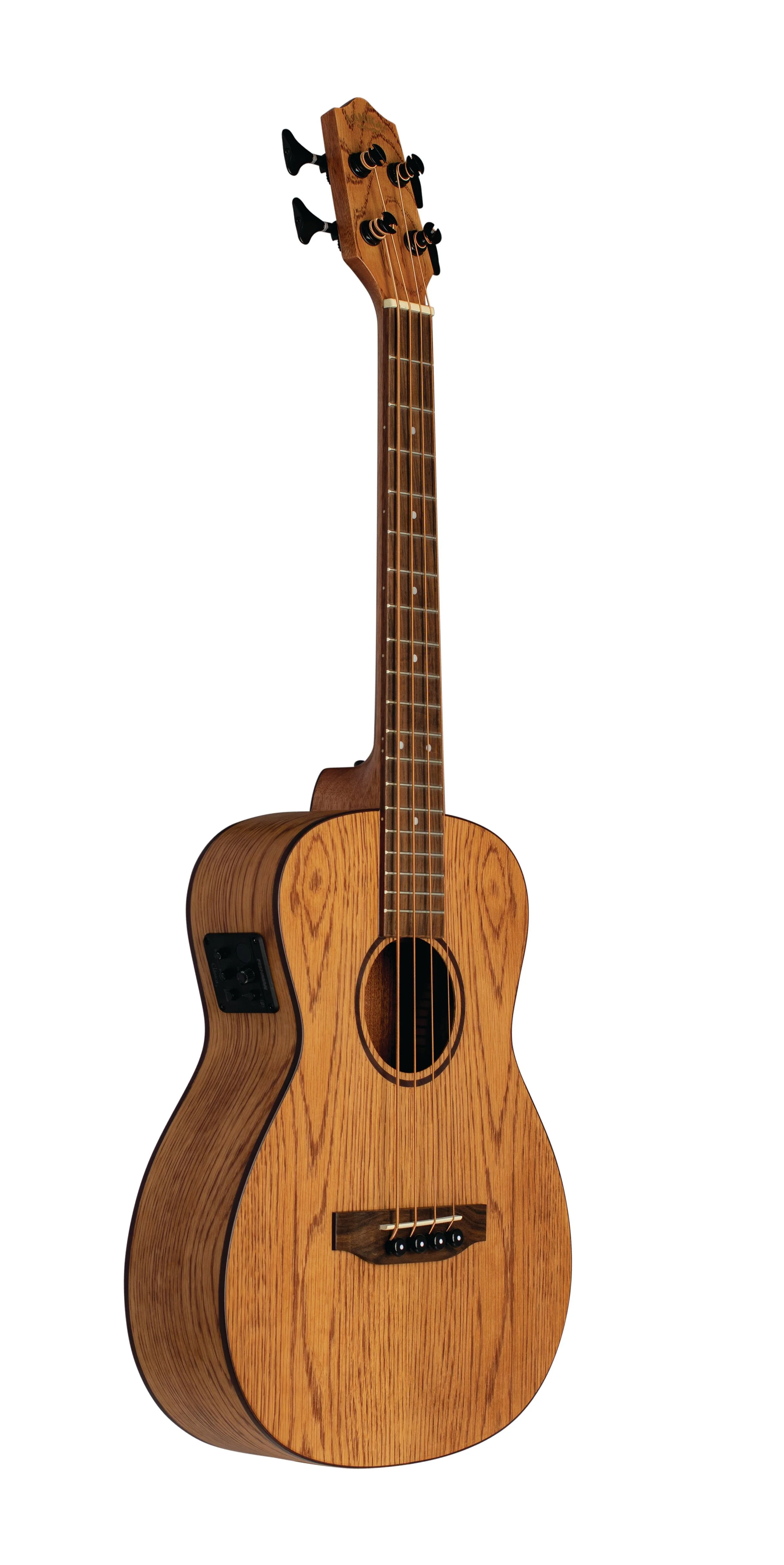 Lanikai OA-EBU Oak Bass Ukulele Electric Natural with Gig Bag - Image 3