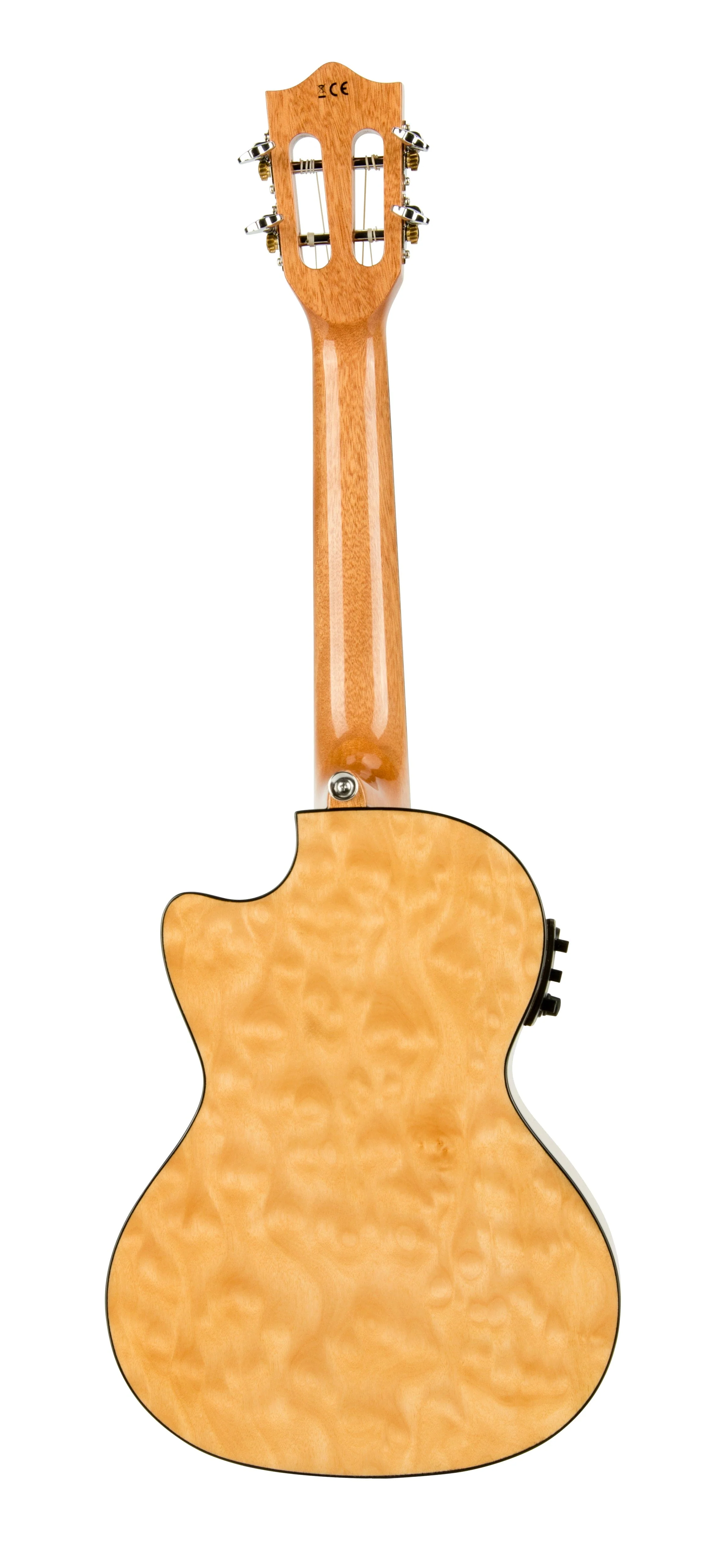Lanikai QM-NACET Quilted Maple Natural Stain Tenor with Kula Preamp Acoustic Electric Ukulele - Image 4