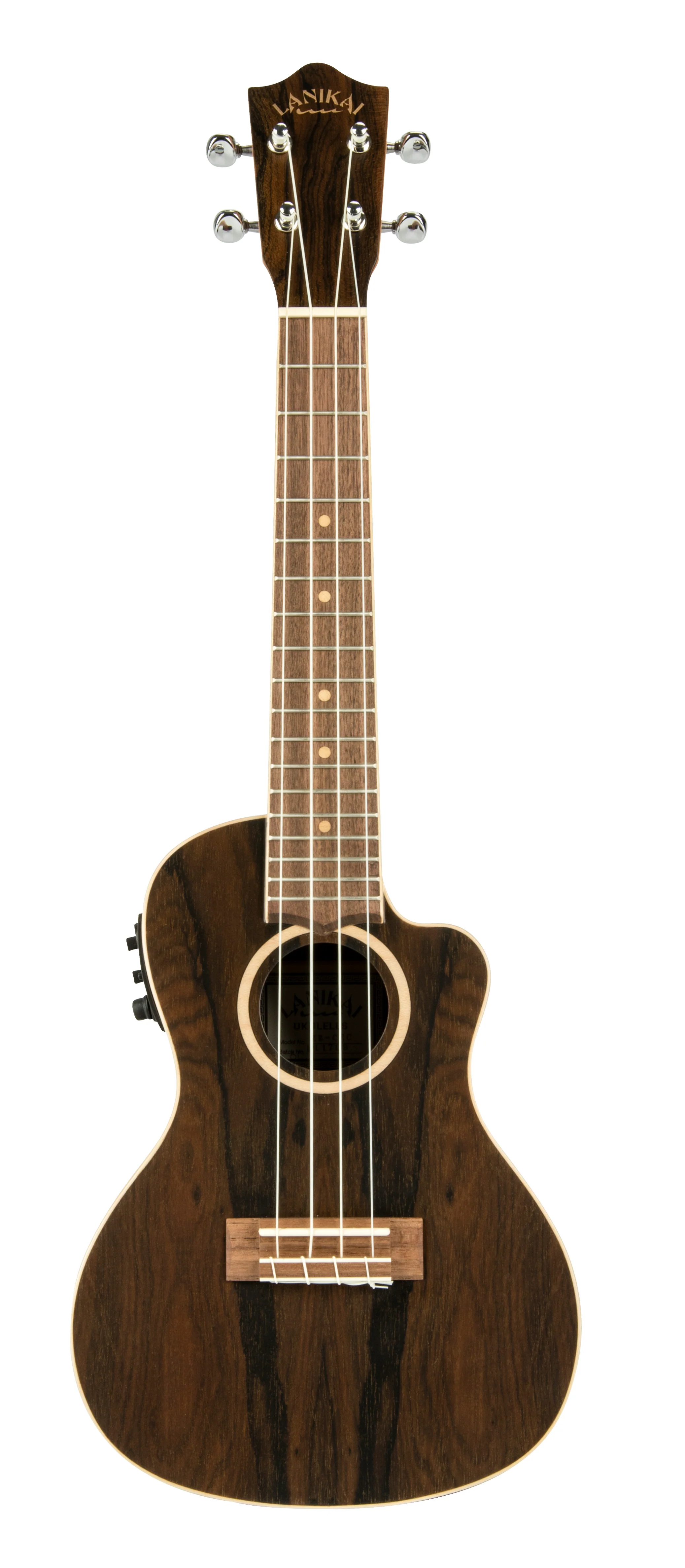 Lanikai ZR-CEC Ziricote Concert with Kula Preamp Acoustic Electric Ukulele - Image 2