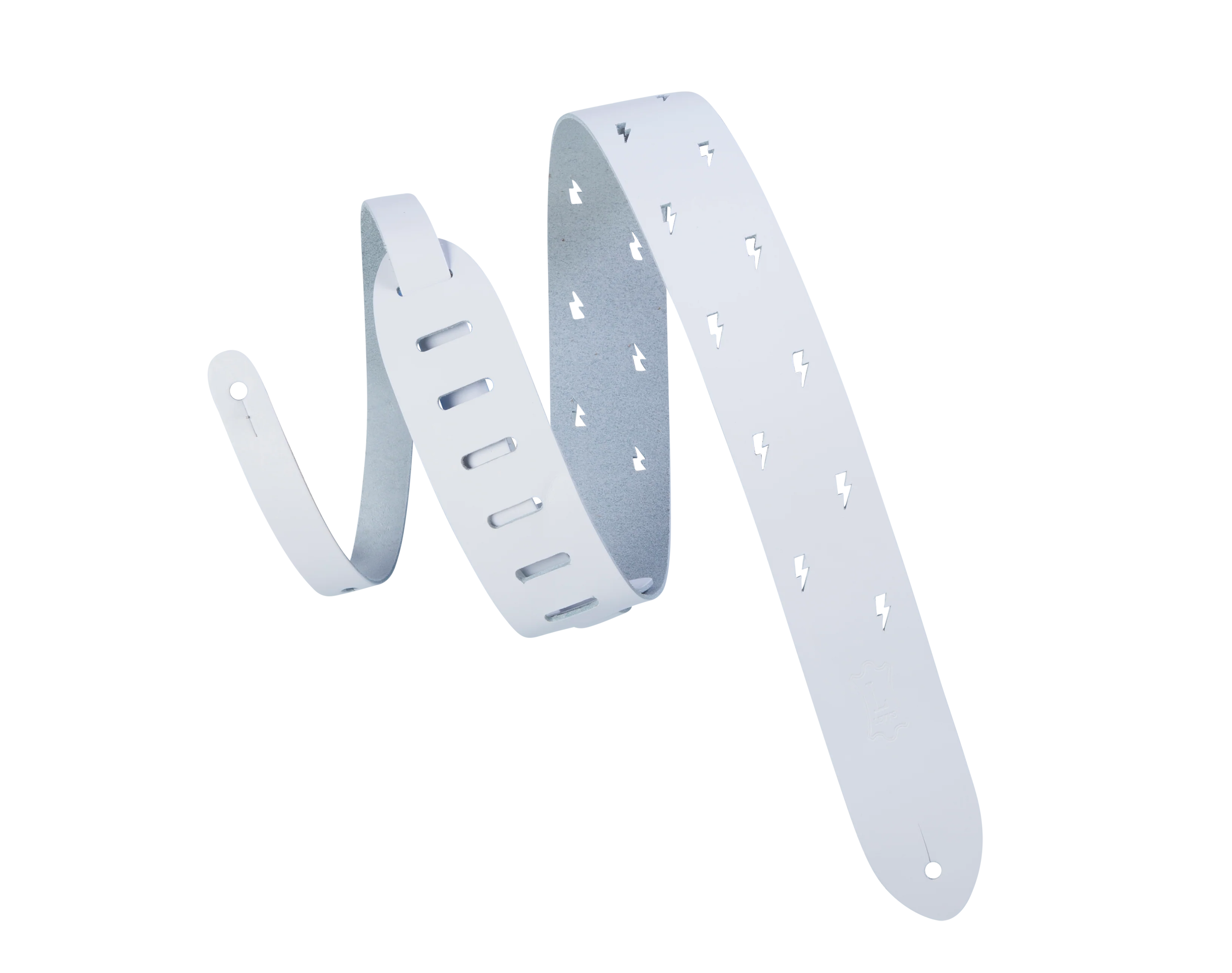 Levy's M12LBC-WHT 2" Wide White Chrome-tan Leather Guitar Strap