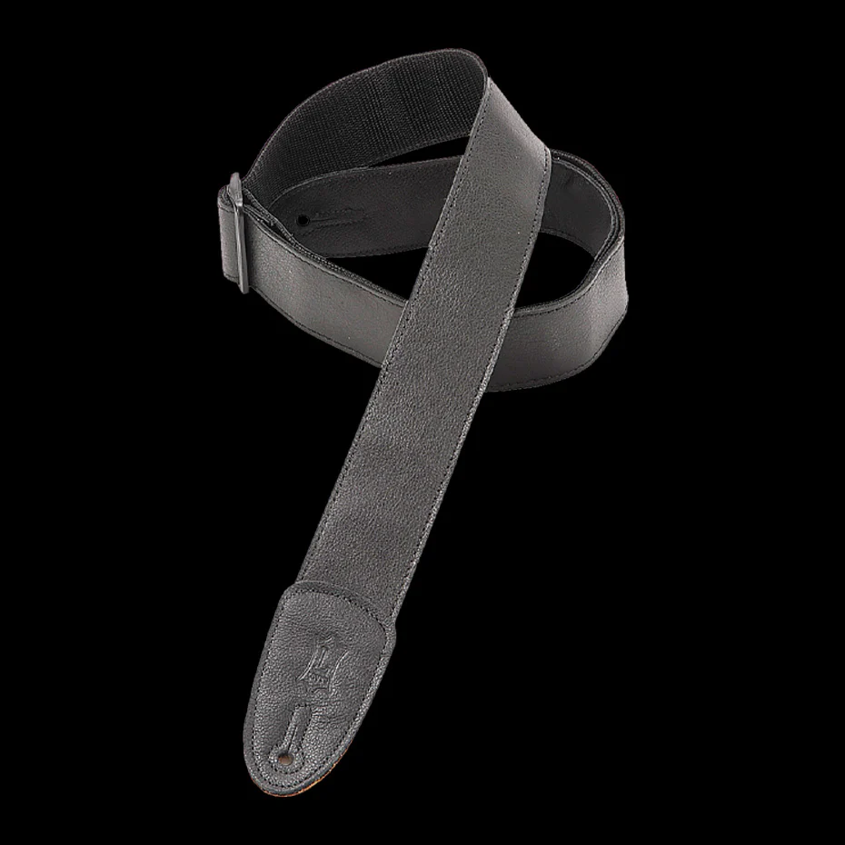 Levy's M7GP-BLK 2" Wide Black Garment Leather Guitar Strap