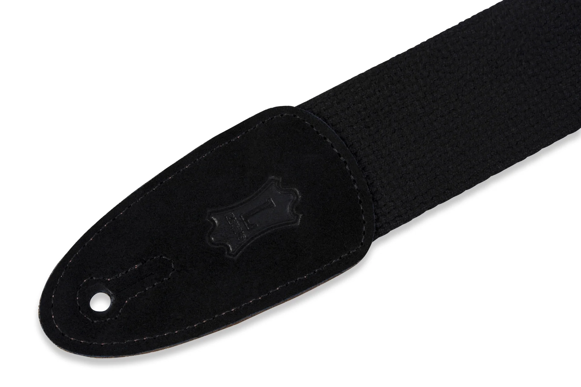 Levy's MC8-BLK 2" Wide Black Cotton Guitar Strap - Image 2