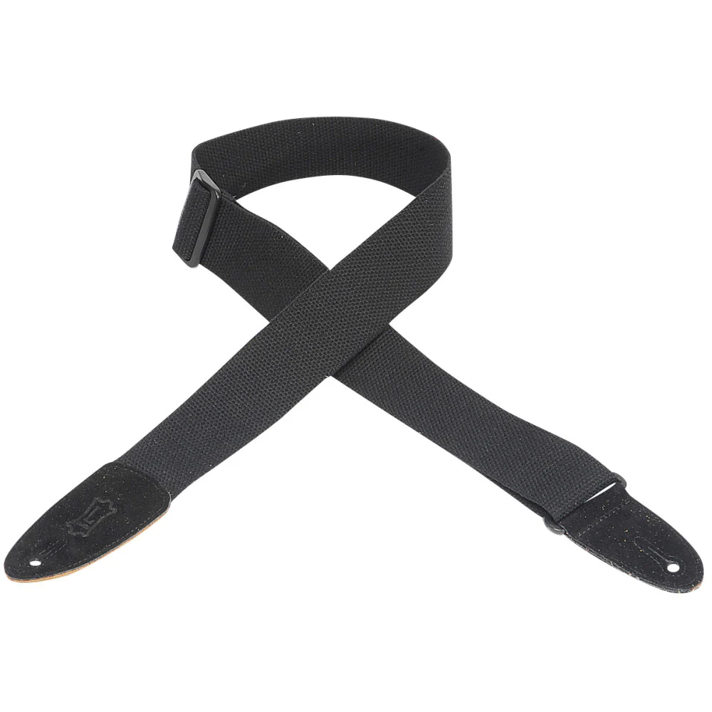 Levy's MC8-BLK 2" Wide Black Cotton Guitar Strap - Image 3