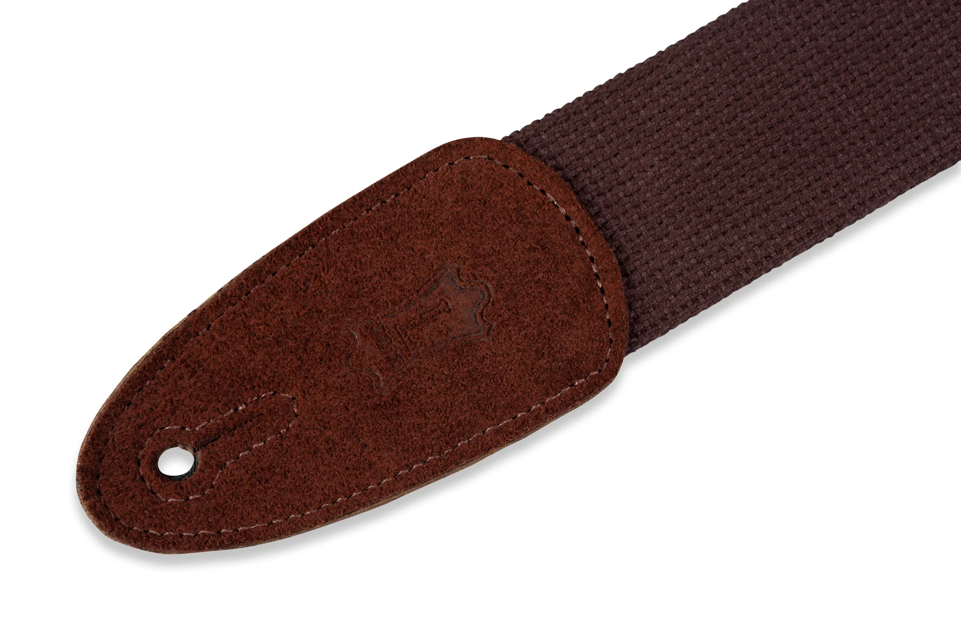 Levy's MC8-BRN 2" Wide Brown Cotton Guitar Strap - Image 2