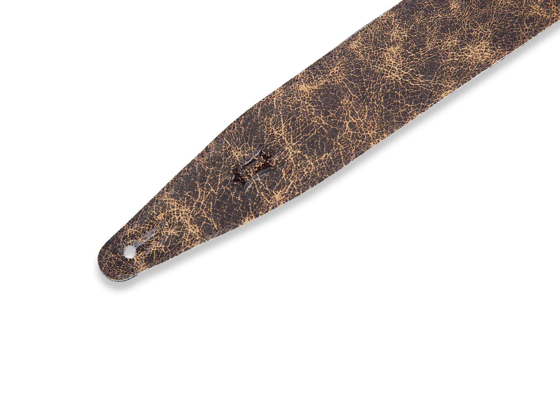 Levy's MG317BOG-BRN 2 1/2" Wide Brown Garment Leather Guitar Strap - Image 2