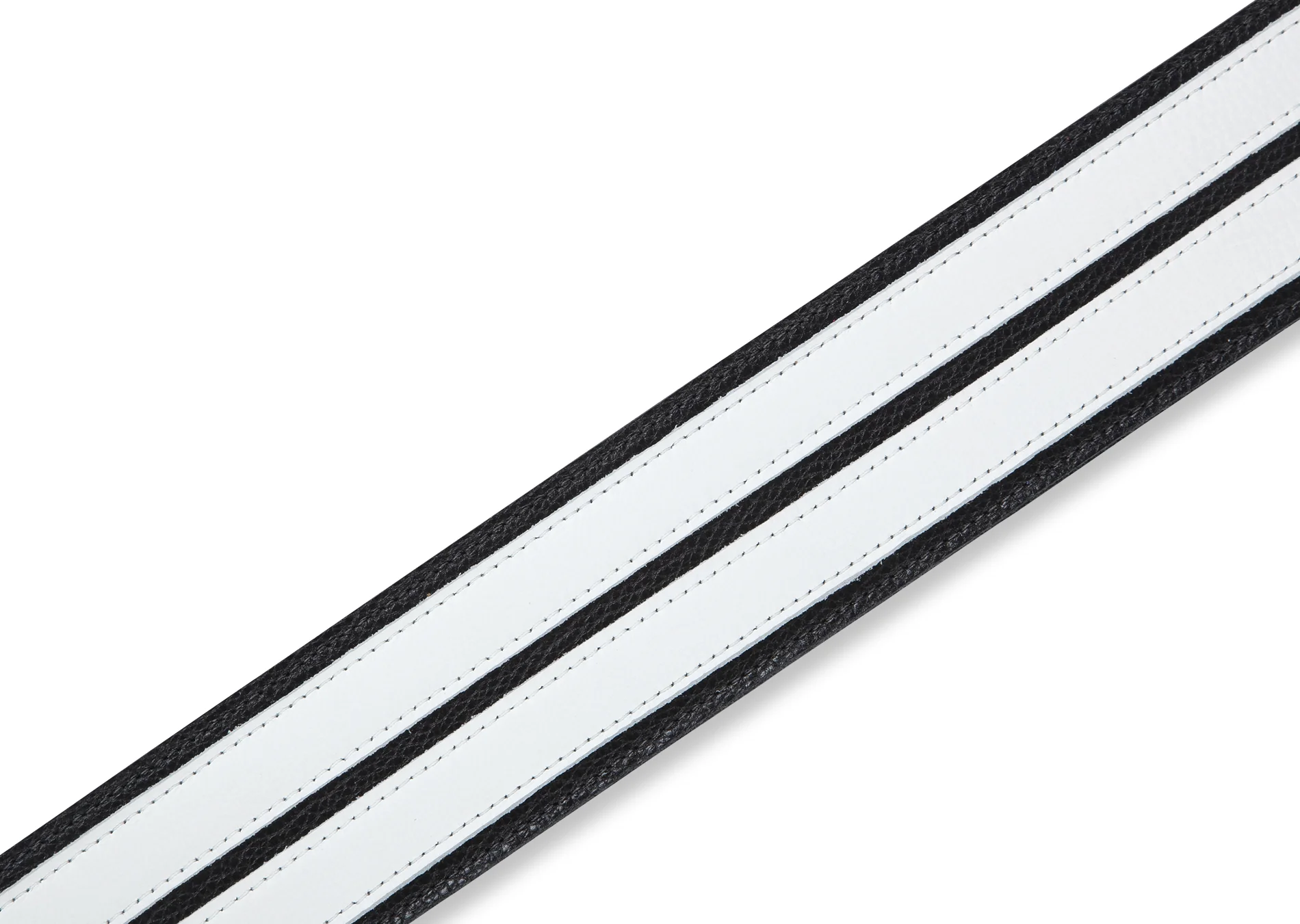 Levy's MG317DRS-BLK_WHT 2 1/2" Wide Black Garment Leather Straps - Image 2