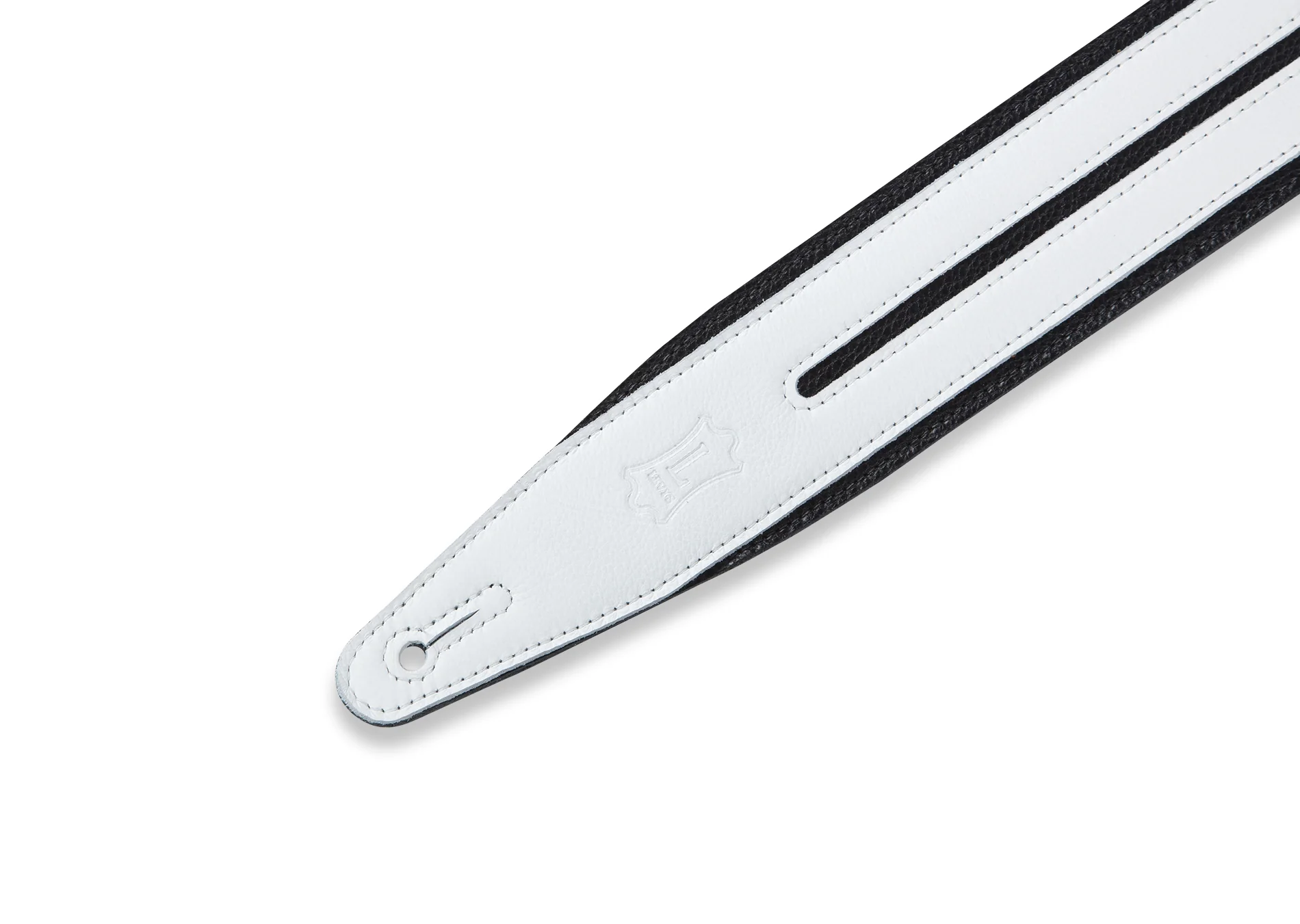 Levy's MG317DRS-BLK_WHT 2 1/2" Wide Black Garment Leather Straps - Image 3