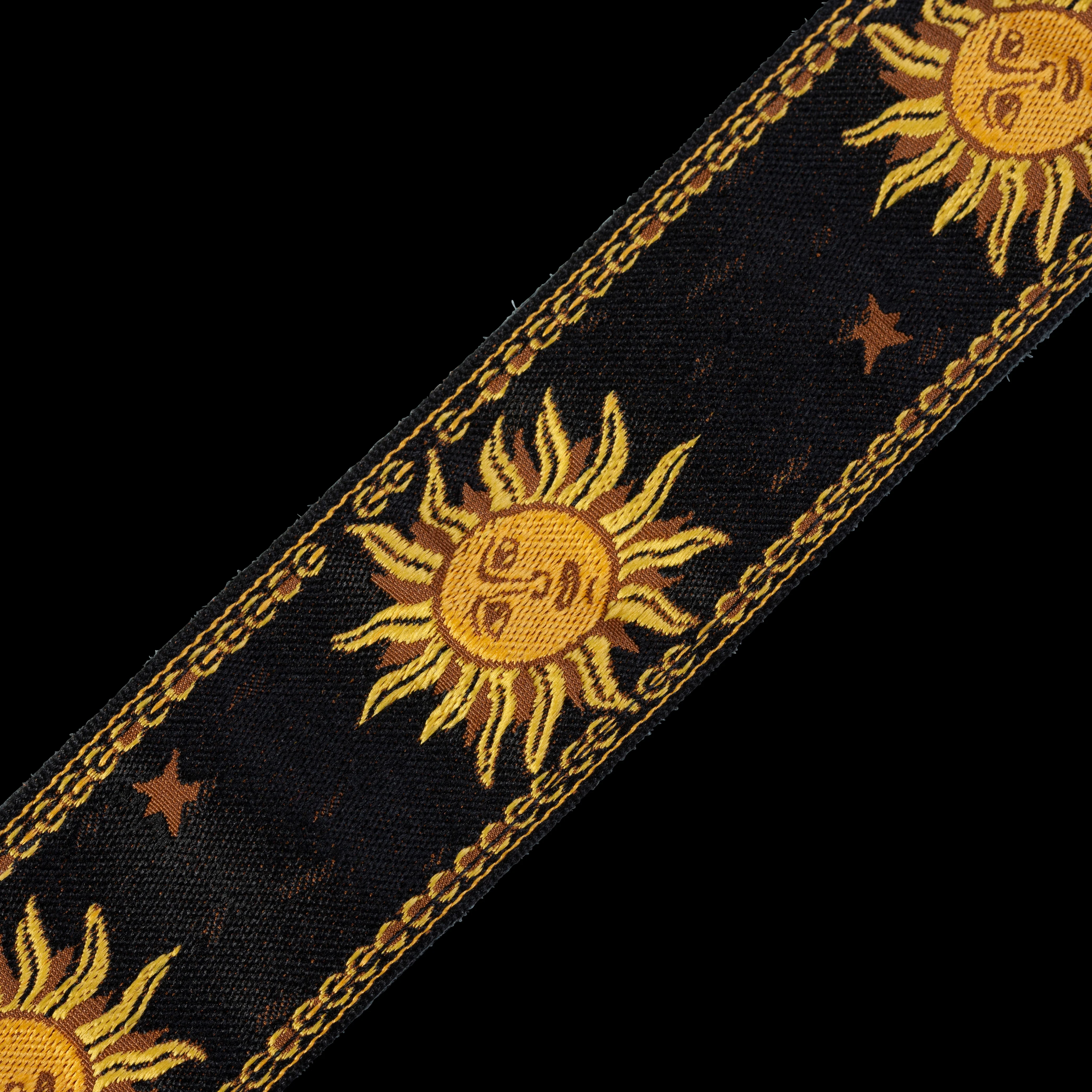 Levy's MPJG-SUN-BLK 2" Wide Black Jacquard Guitar Strap - Image 4