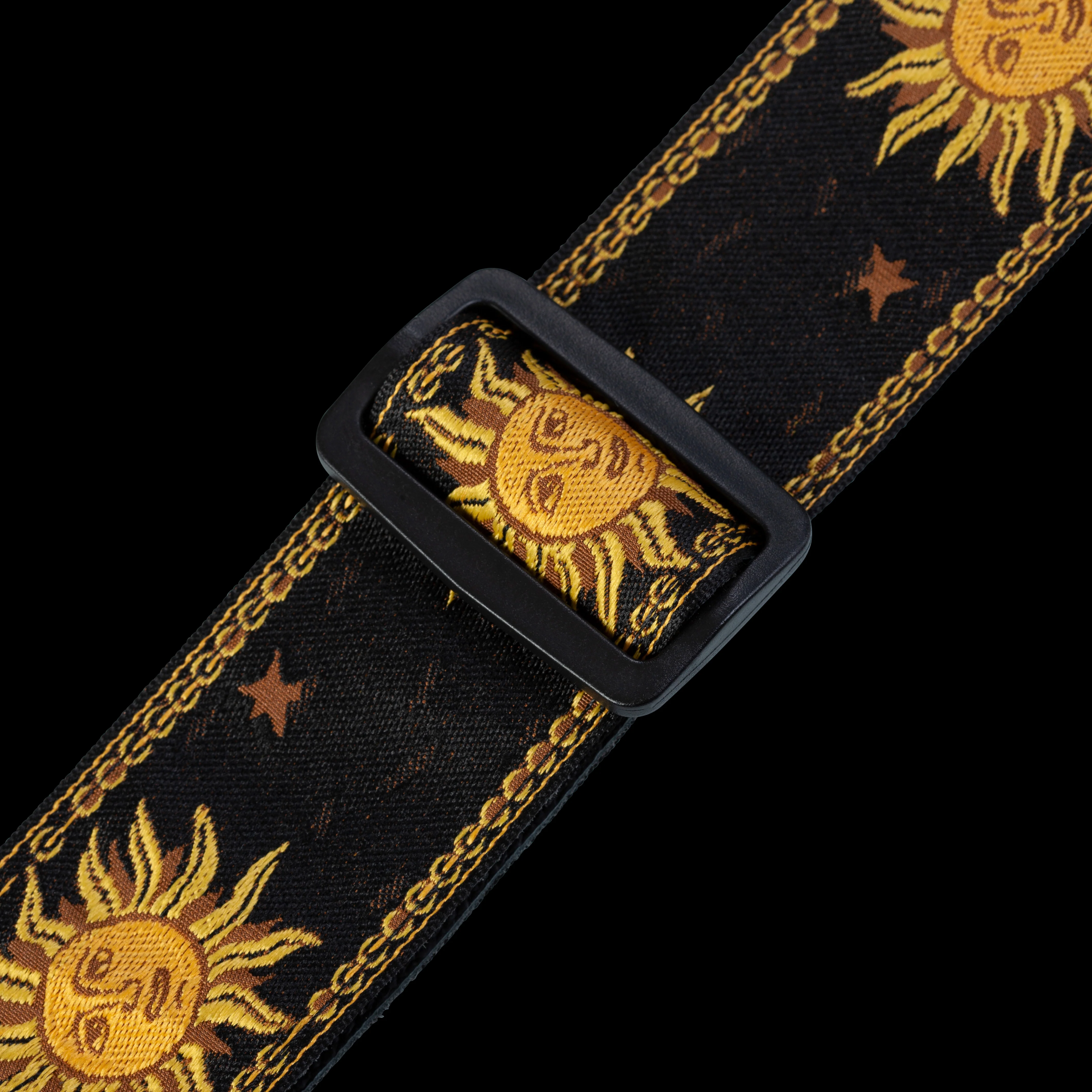 Levy's MPJG-SUN-BLK 2" Wide Black Jacquard Guitar Strap - Image 5