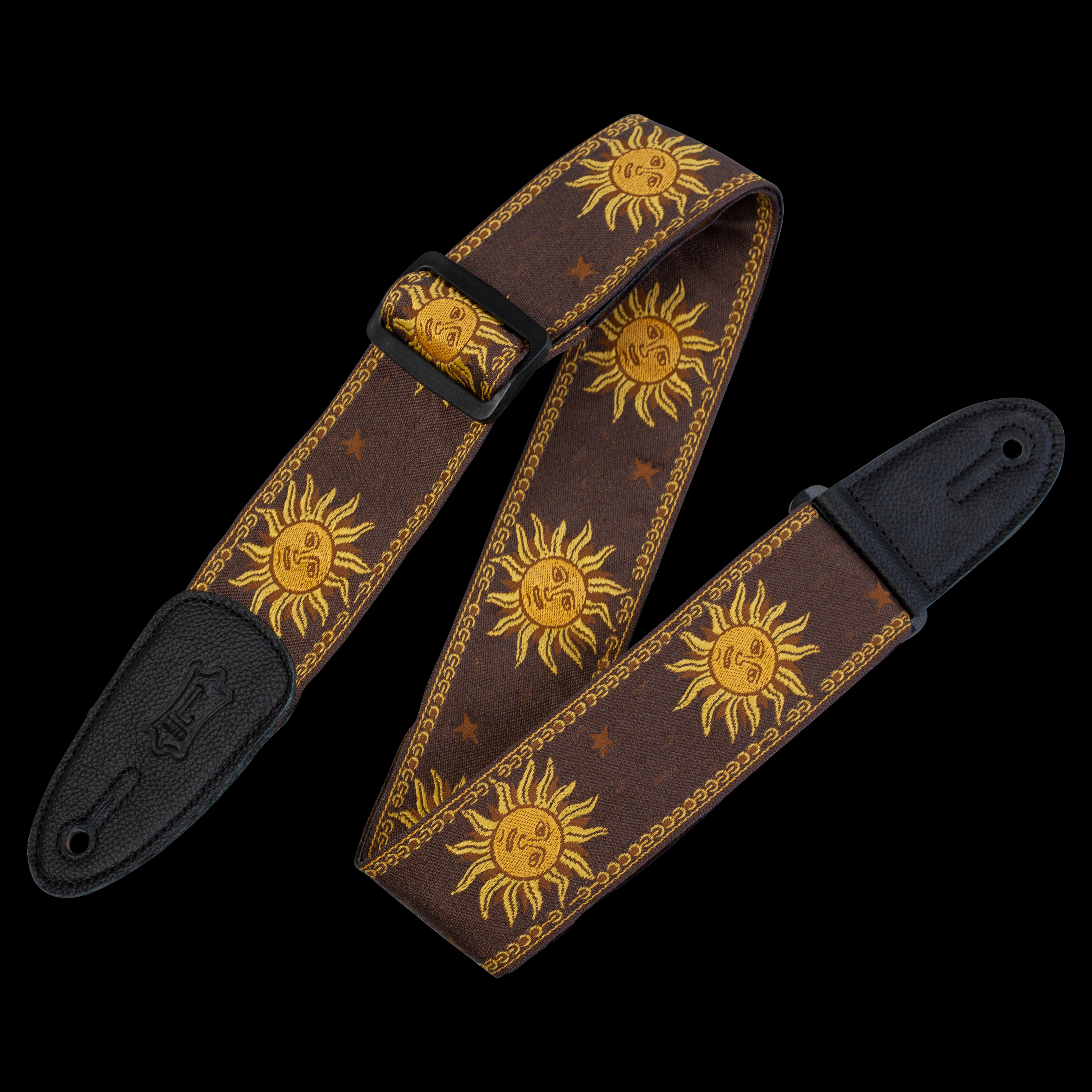 Levy's MPJG-SUN-BRN 2" Wide Brown Jacquard Guitar Strap
