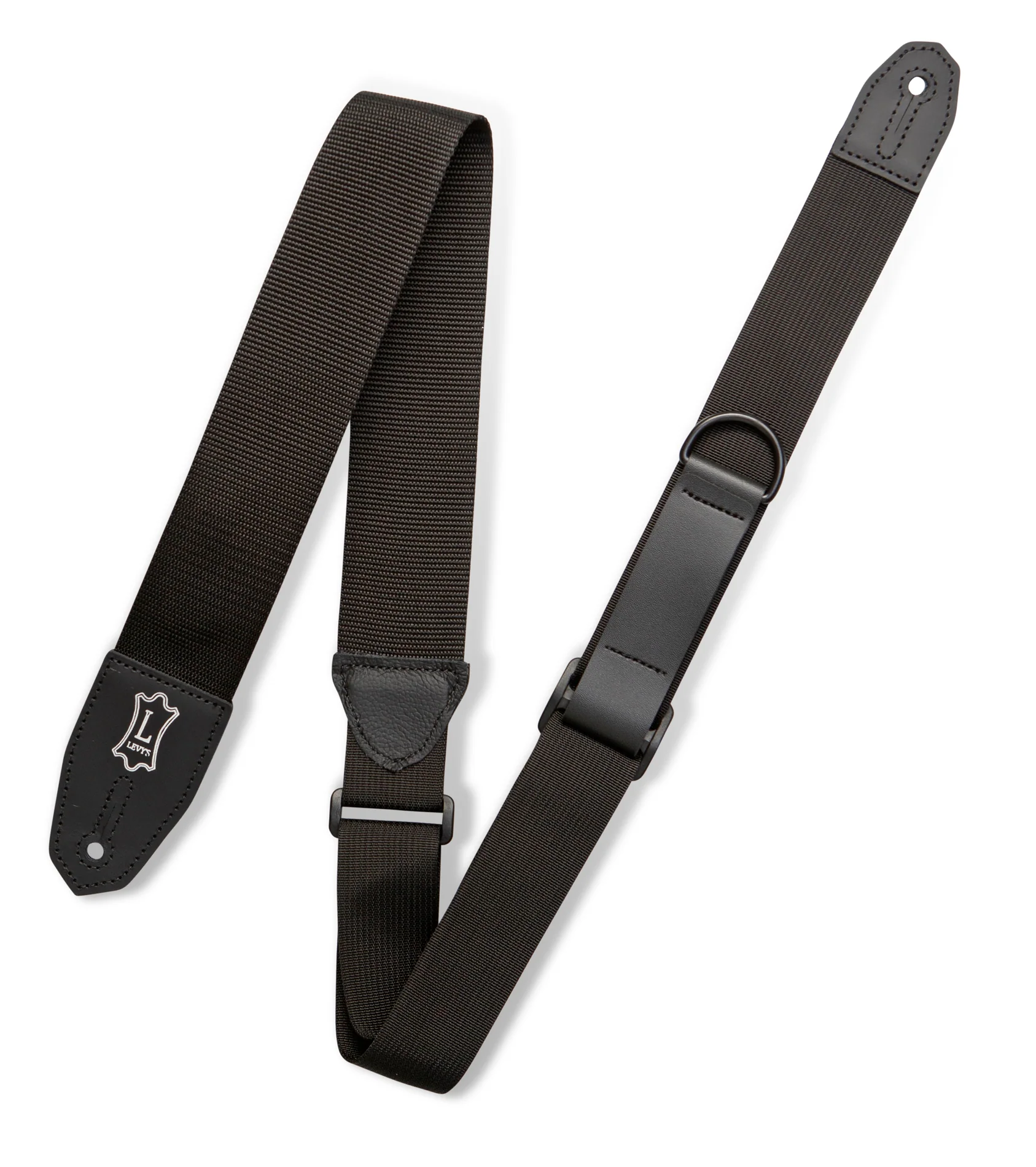 Levy's MRHP-BLK 2" Wide Polyester RipChord Guitar Strap. - Image 2