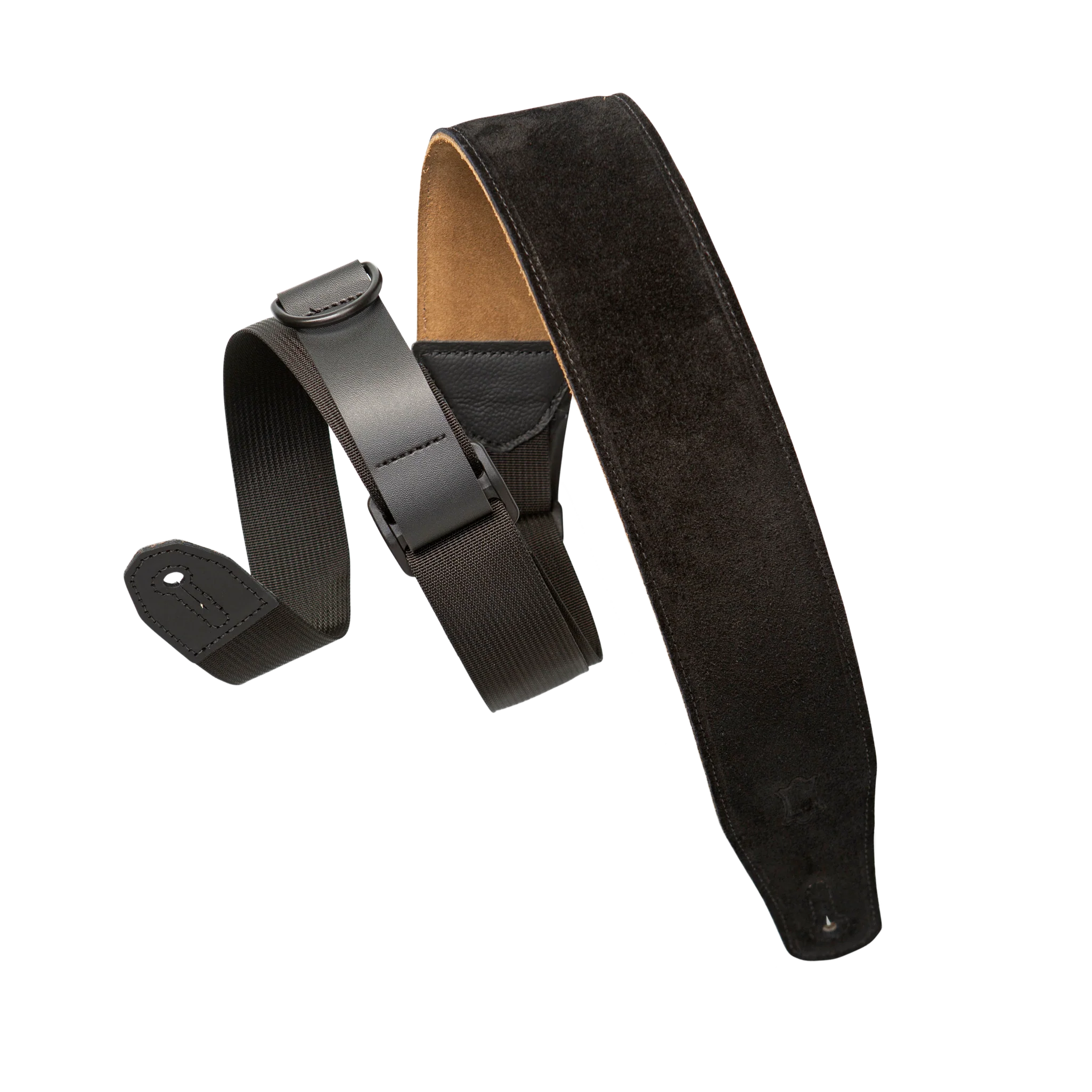 Levy's MRHSP-BLK 2.5" Wide Suede  RipChord Guitar Strap