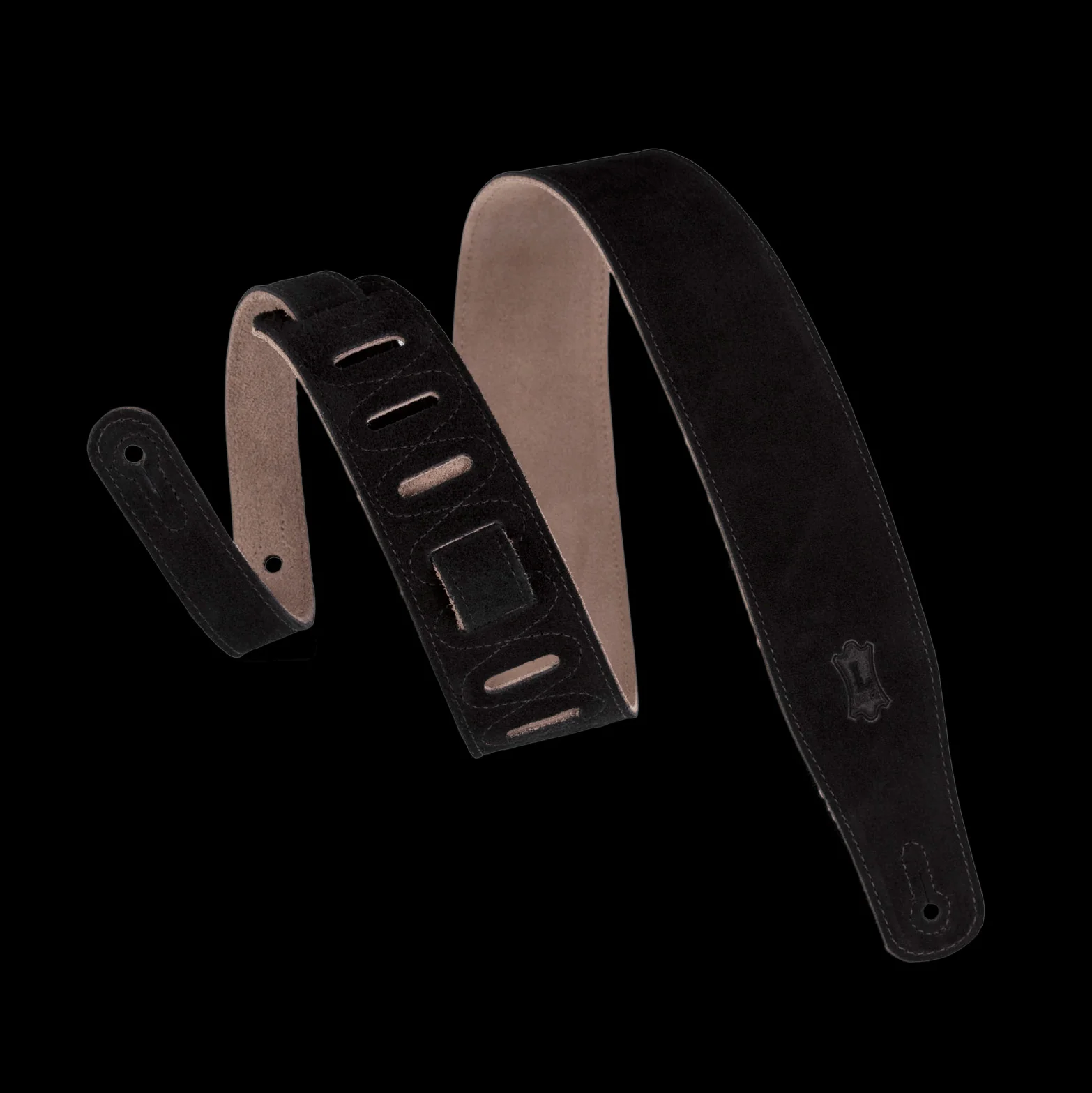 Levy's MS26-BLK 2 1/2" Wide Black Suede Guitar Strap
