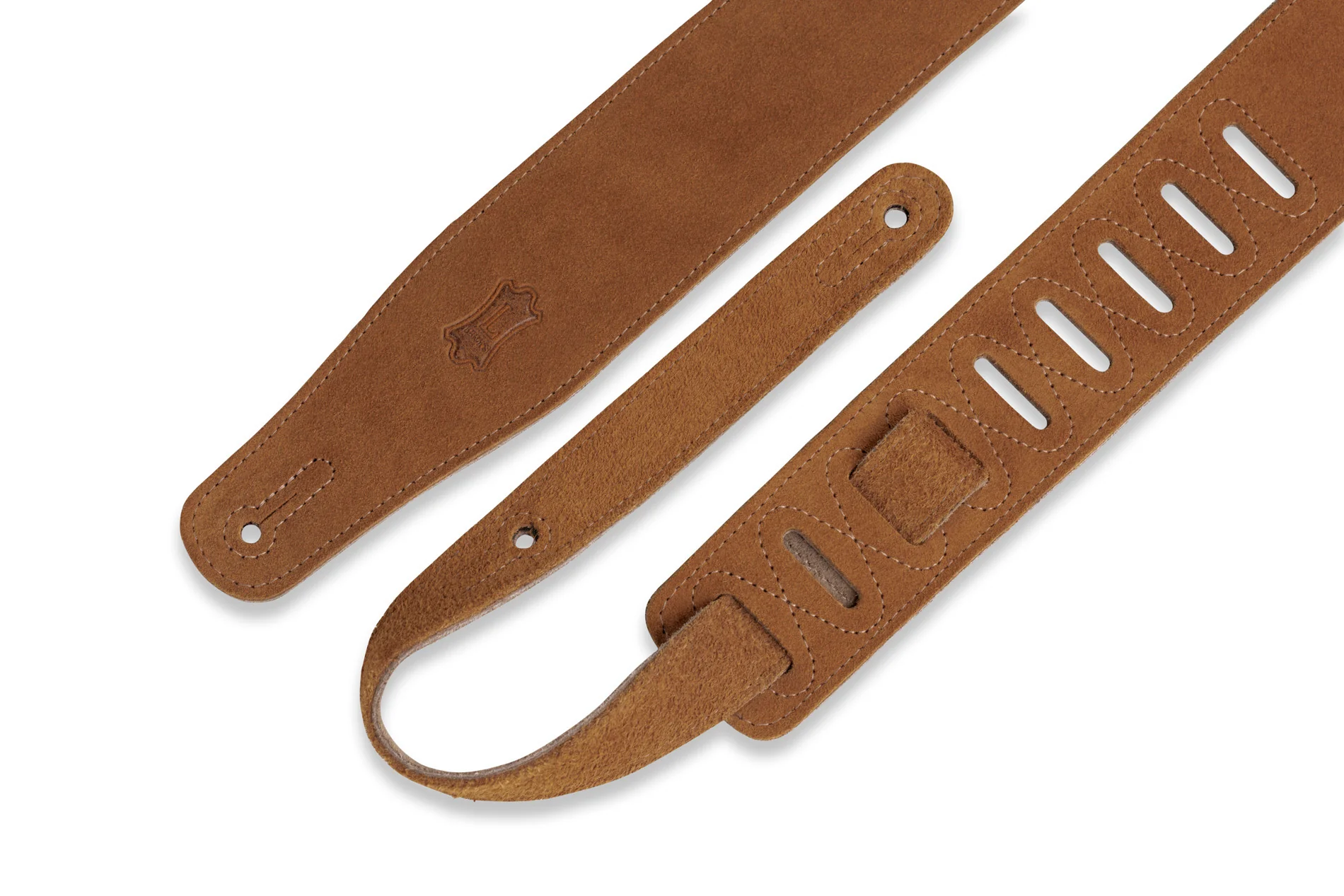Levy's MS26-HNY 2 1/2" Wide Honey Suede Guitar Strap - Image 3