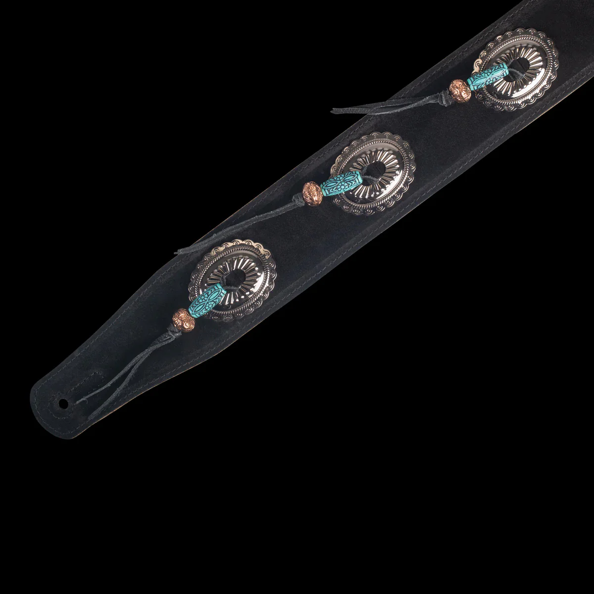Levy's MS26SF-BLK 2 1/2" Wide Black Suede Guitar Strap - Image 2
