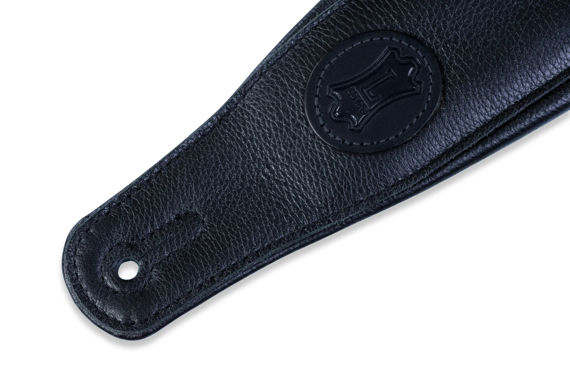 Levy's MSSB2-BLK  3" Wide Black Garment Leather Guitar Strap - Image 3