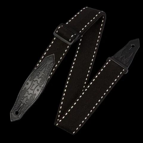 Levy's MSSC80-BLK 2" Wide Black Cotton Guitar Strap