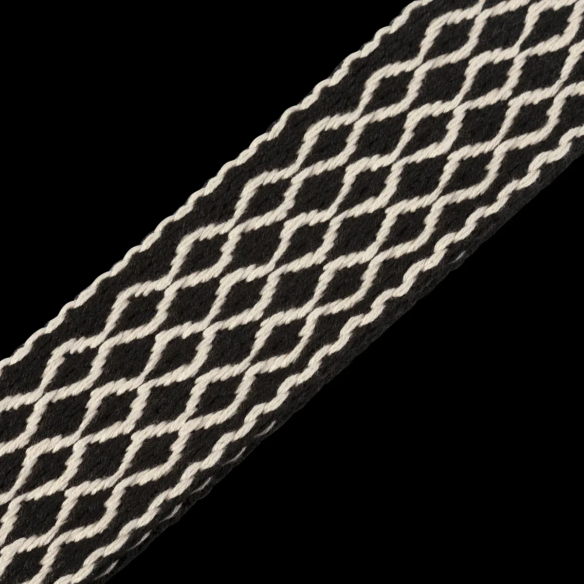Levy's MSSC80-BLK/WHT 2" Wide Cotton Guitar Strap - Image 3