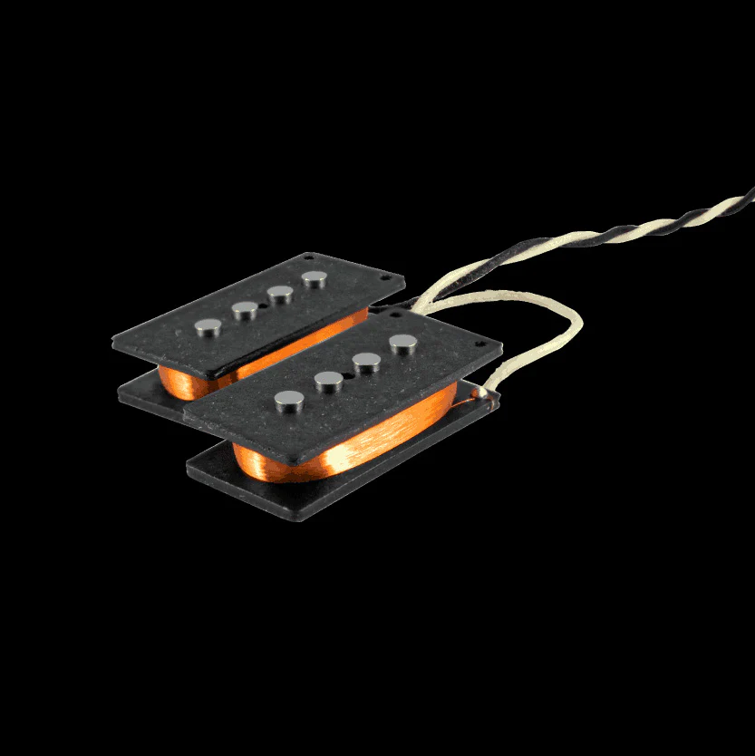 Lindy Fralin P-Bass Black Covers Pickup Set - Image 2