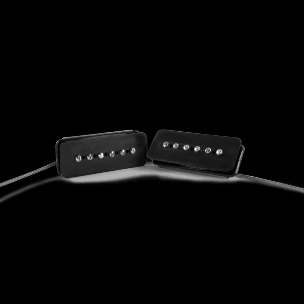 Lindy Fralin P90 Dogear 15% Underwind Bridge Pickup - Black - Image 2