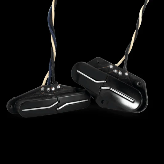 Lindy Fralin Split Blades Telecaster High Output Medium Radius Pickup Set - Black