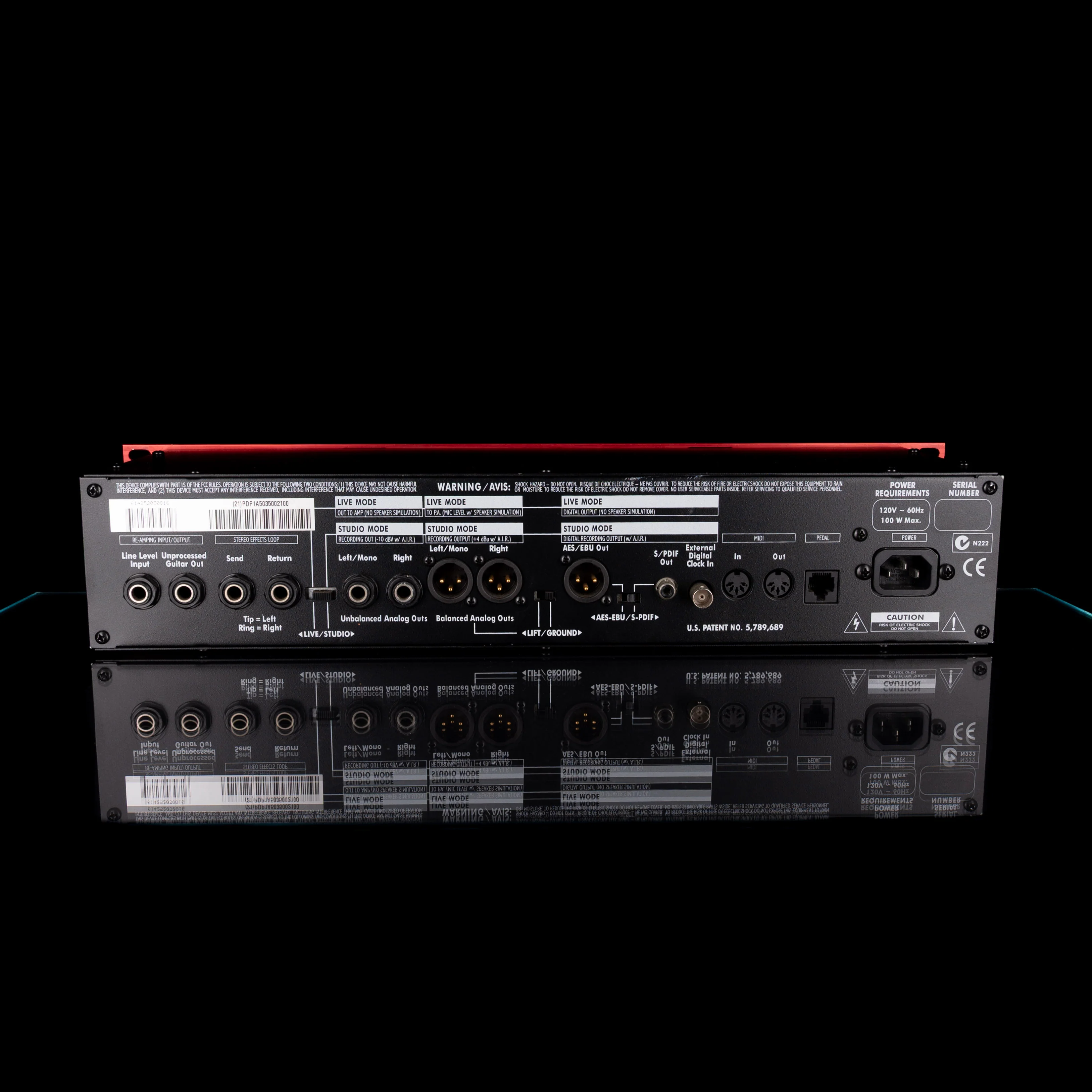 Used Line 6 Pod Pro Rackmount Multi Effect and Amp Modeler Red Rack Unit With Manual - Image 5
