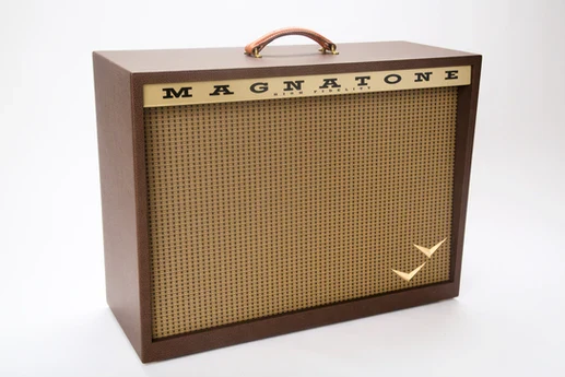Magnatone 2x12 Traditional Brown Extension Guitar Amp Cabinet - Image 3