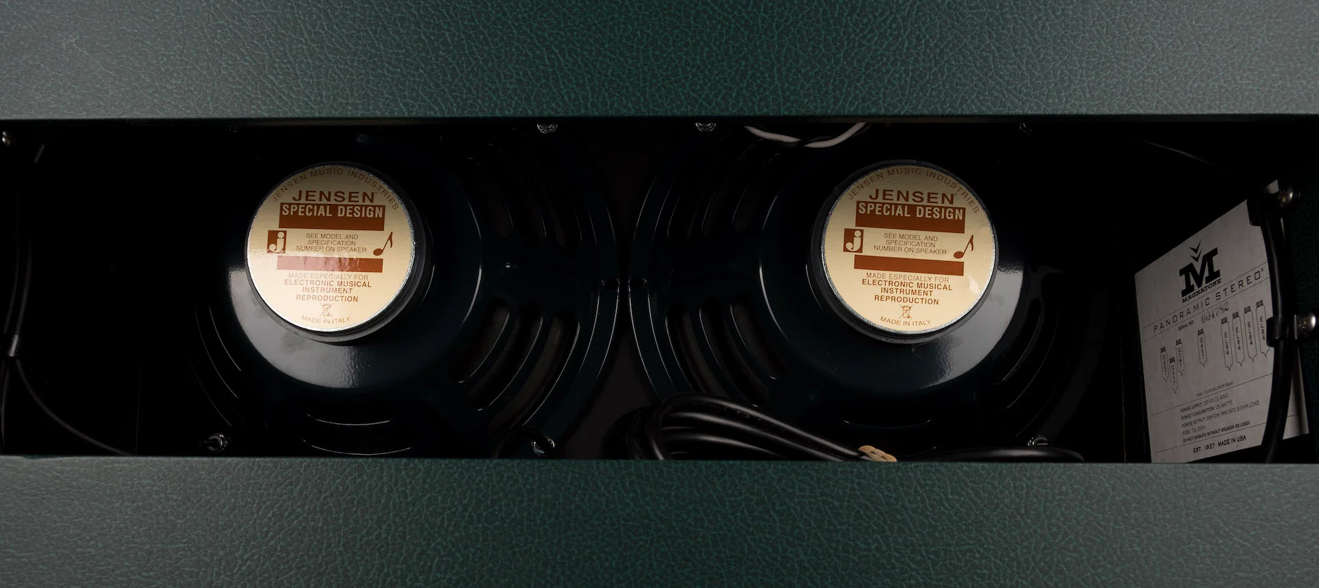 Magnatone Special Edition Panoramic Stereo Dark Green Guitar Amp Combo - Image 12