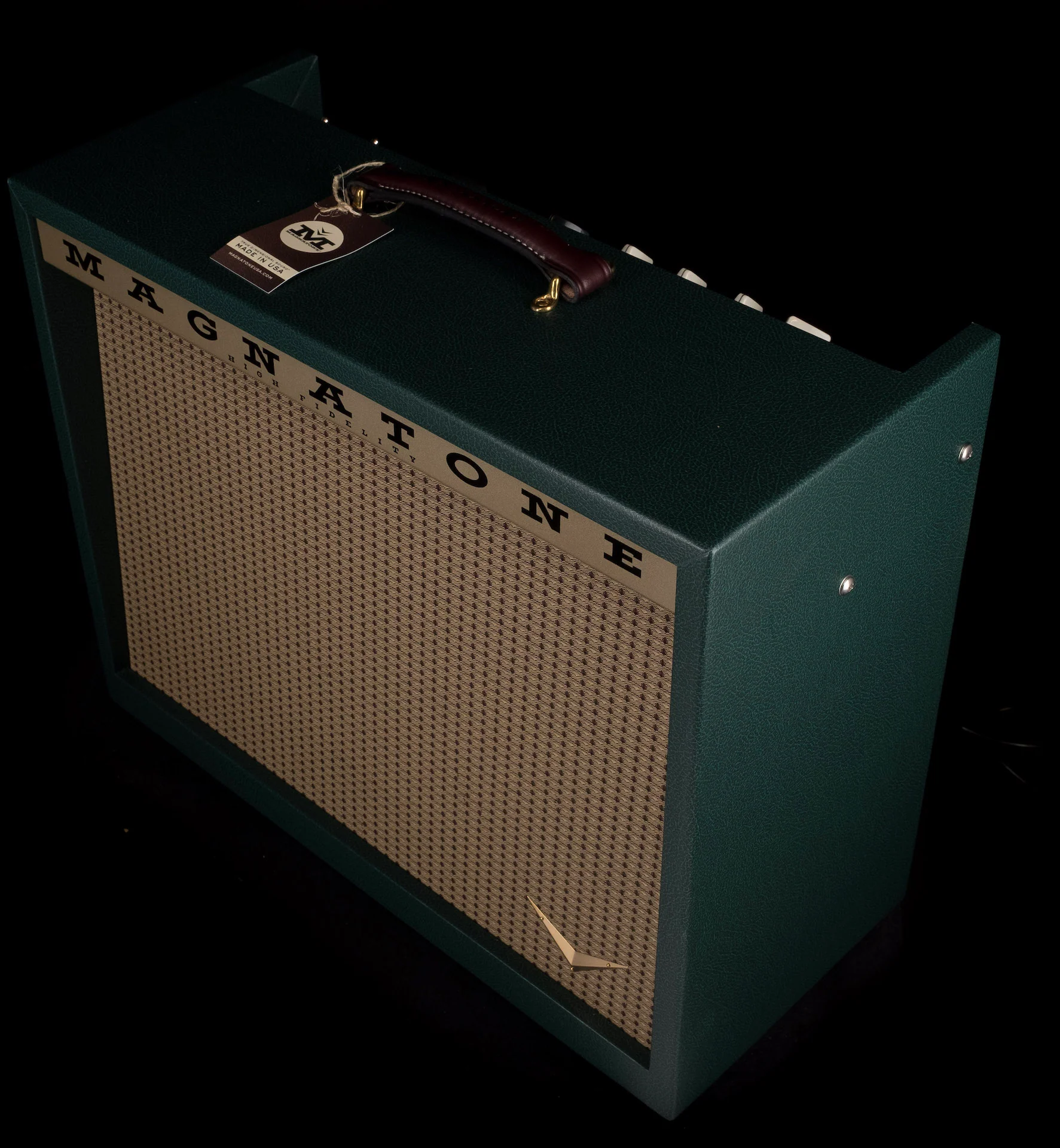 Magnatone Special Edition Twilighter Mono Dark Green with Wheat Grill Guitar Amp Combo - Image 3