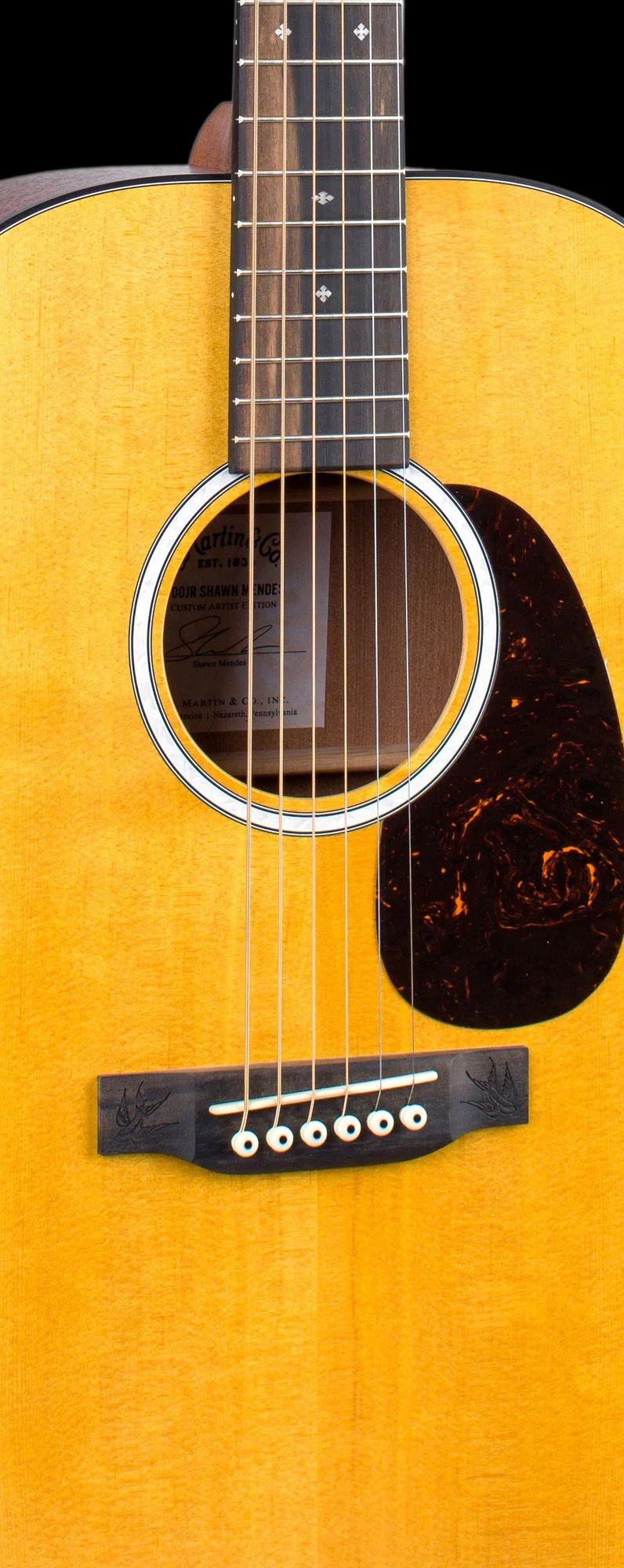 Martin 000Jr-10E Shawn Mendes Signature Acoustic Electric Guitar with Gig Bag - Image 4