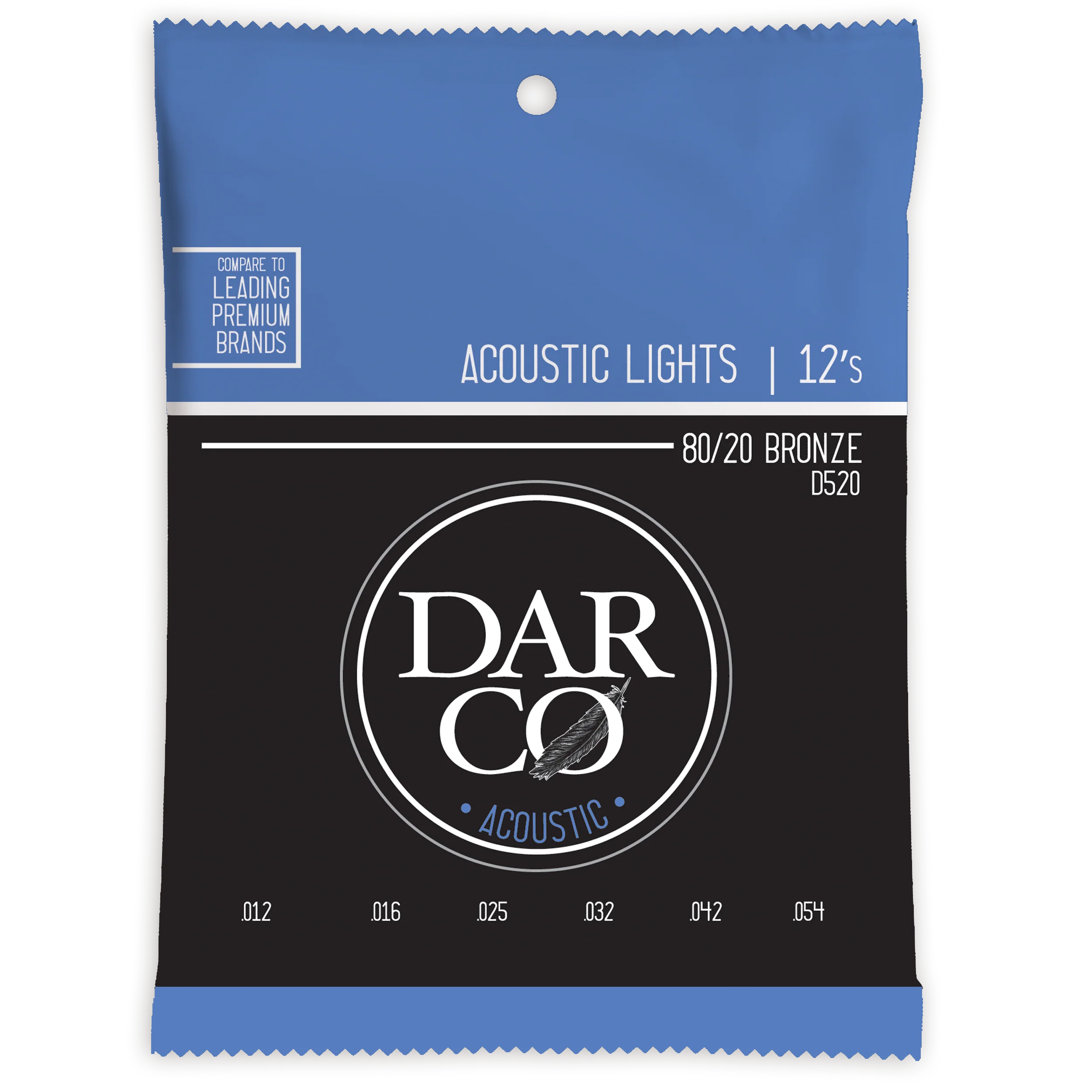 Martin D520 Darco Light 12-54 80/20 Bronze Acoustic Guitar Strings