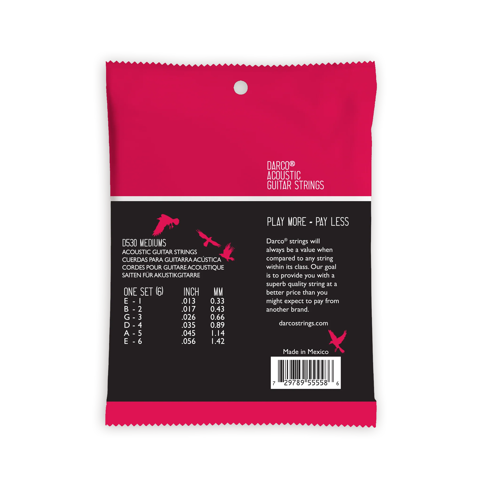 Martin D530 Darco Medium 13-56 80/20 Bronze Acoustic Guitar Strings - Image 2