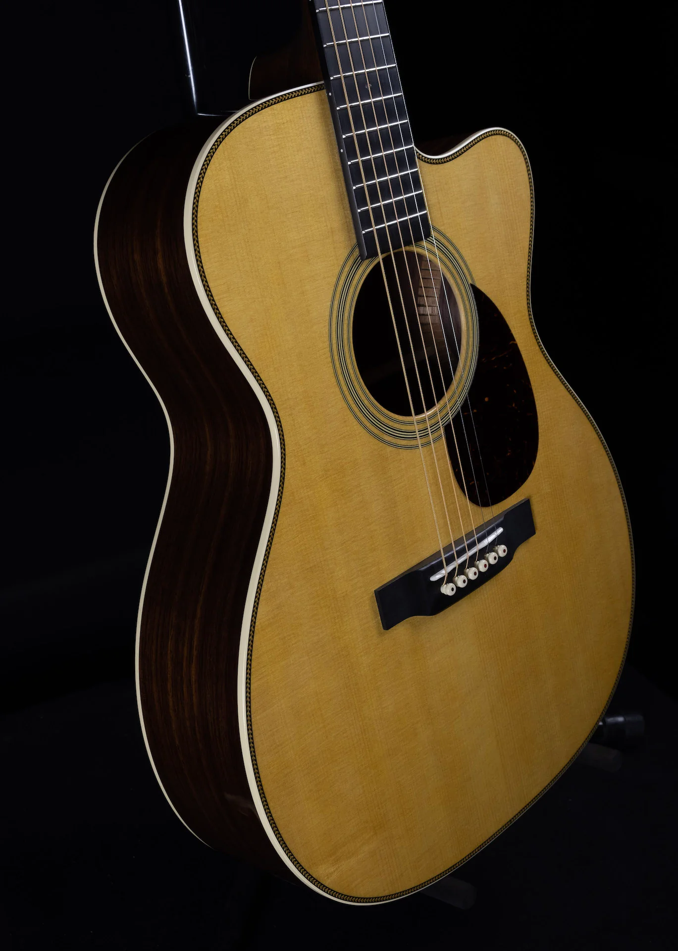 Martin Custom Shop OM Style 28 Wild Grain East Indian Rosewood Acoustic Guitar - Image 4