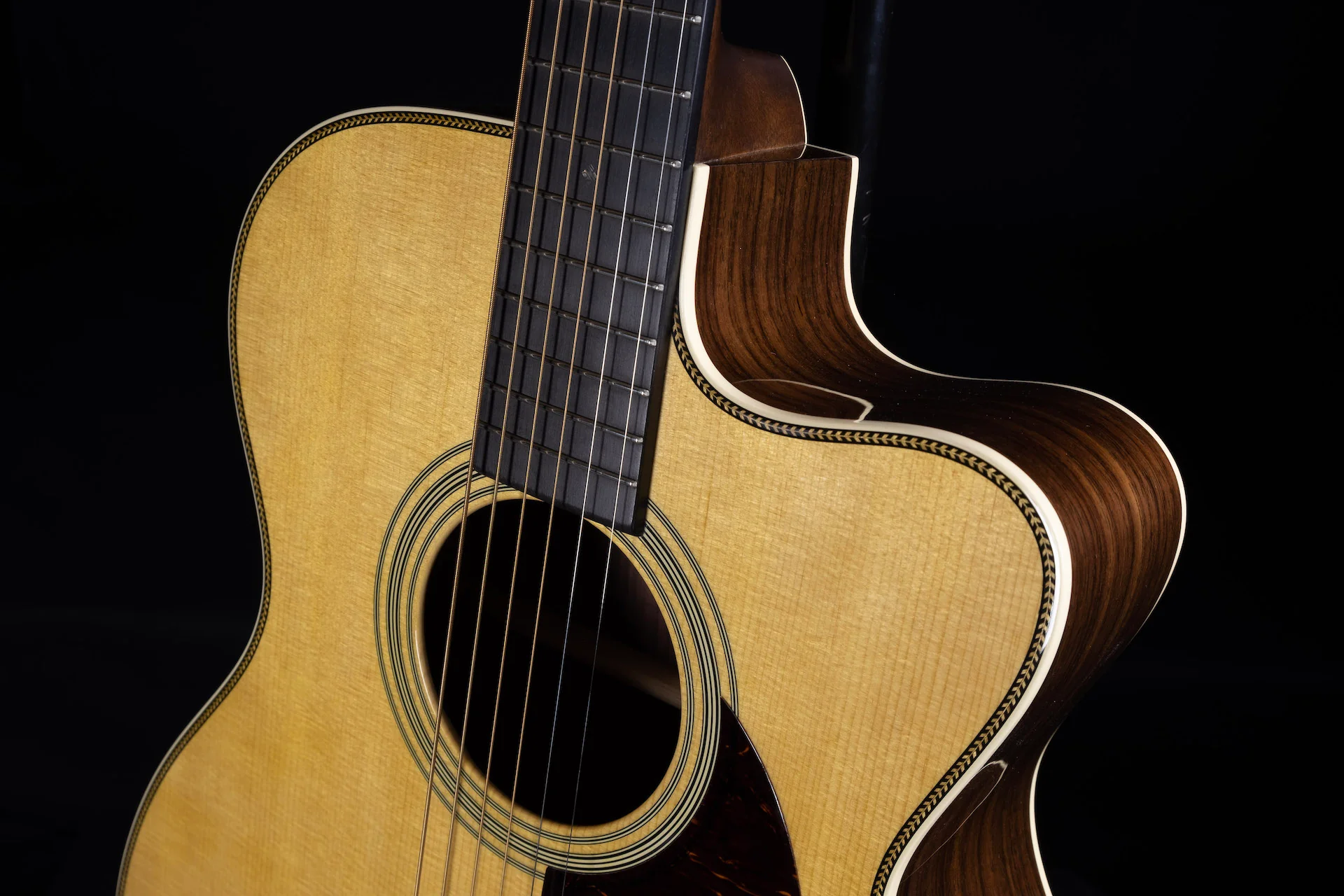 Martin Custom Shop OM Style 28 Wild Grain East Indian Rosewood Acoustic Guitar - Image 6