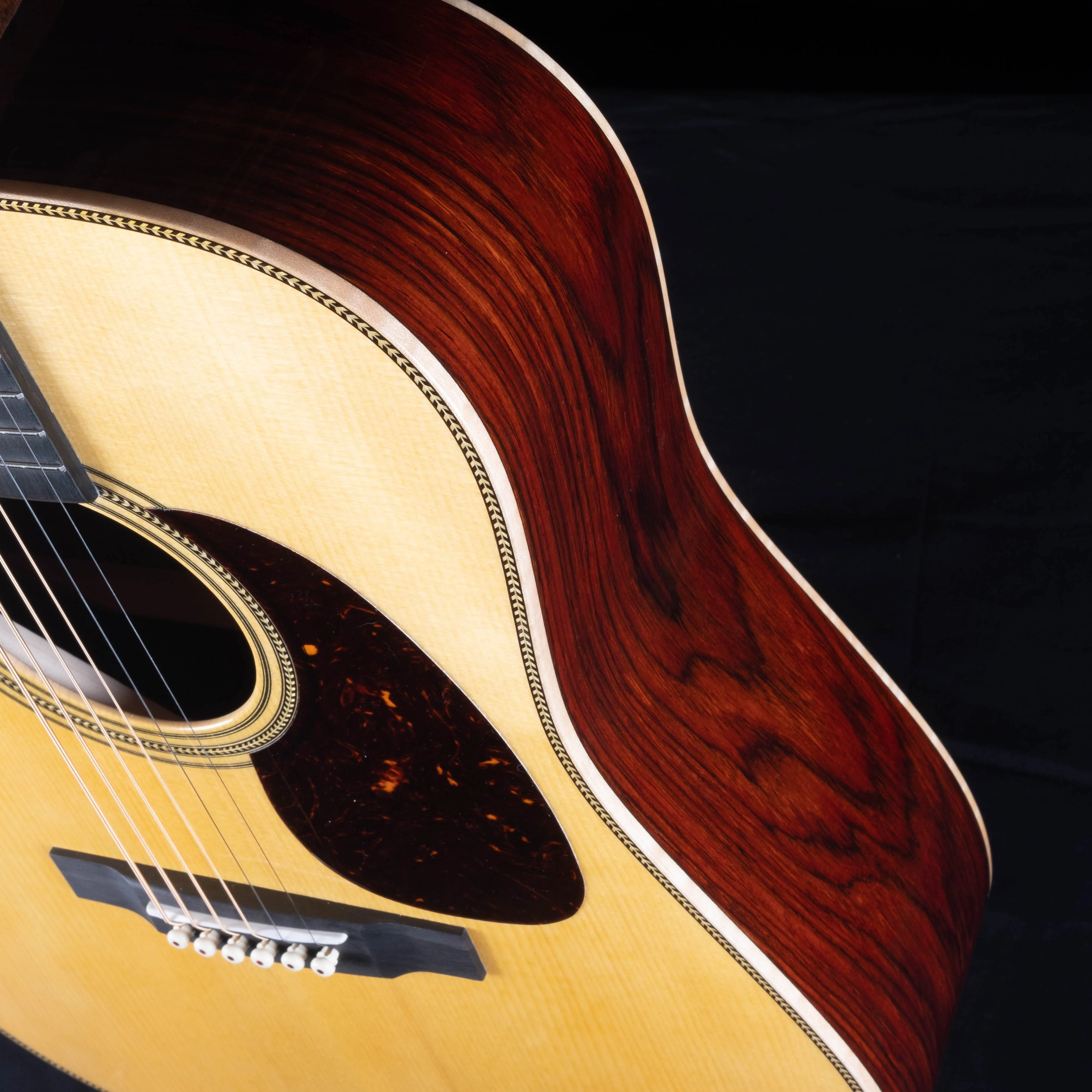 Martin Custom Shop 28 Style Dreadnaught Cocobolo and Adirondack Spruce Acoustic Guitar - Image 8