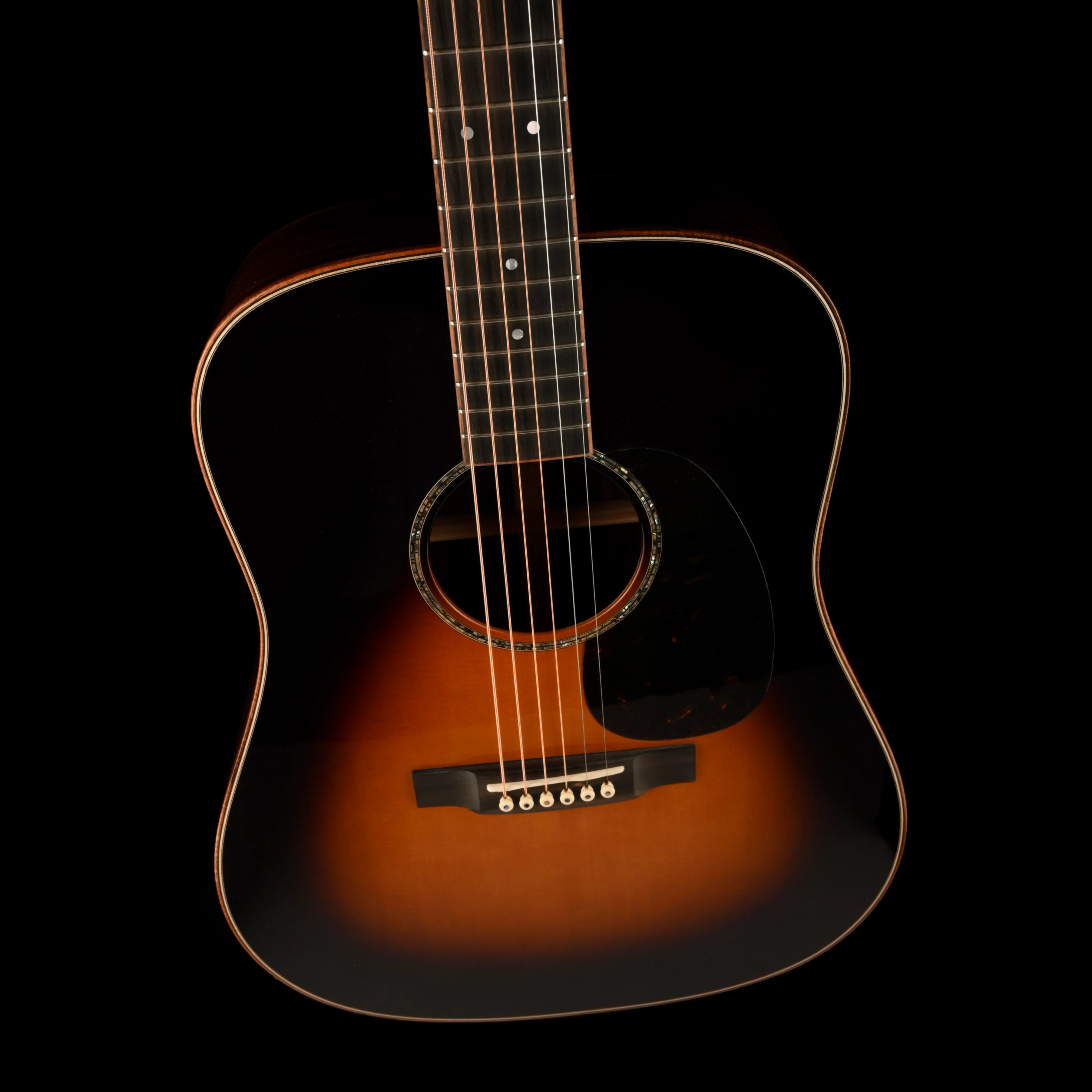 Martin Custom Shop Dreadnaught/000 Style 28 Indian Rosewood Sunburst With Case - Image 3