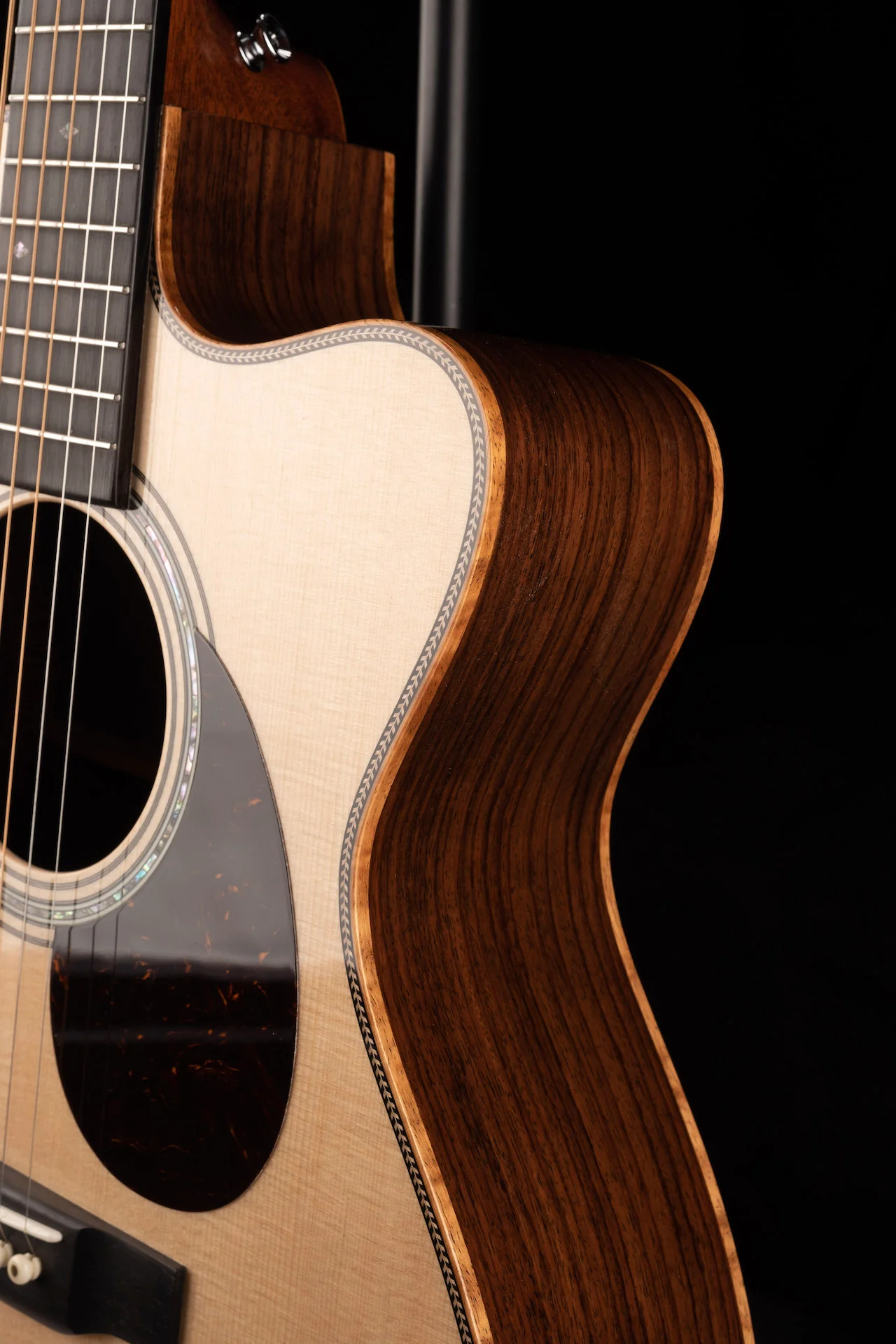 Martin Custom Shop Offset OM Wild East Indian Rosewood Acoustic Guitar With Case - Image 16