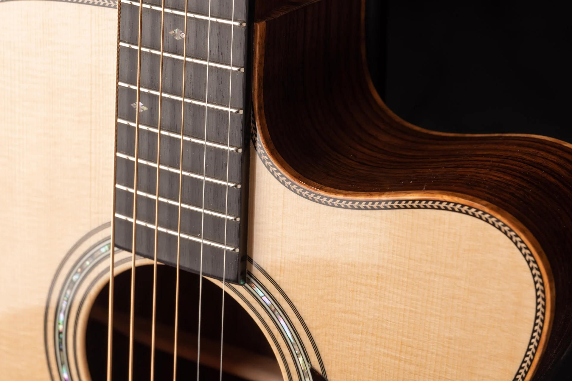 Martin Custom Shop Offset OM Wild East Indian Rosewood Acoustic Guitar With Case - Image 6