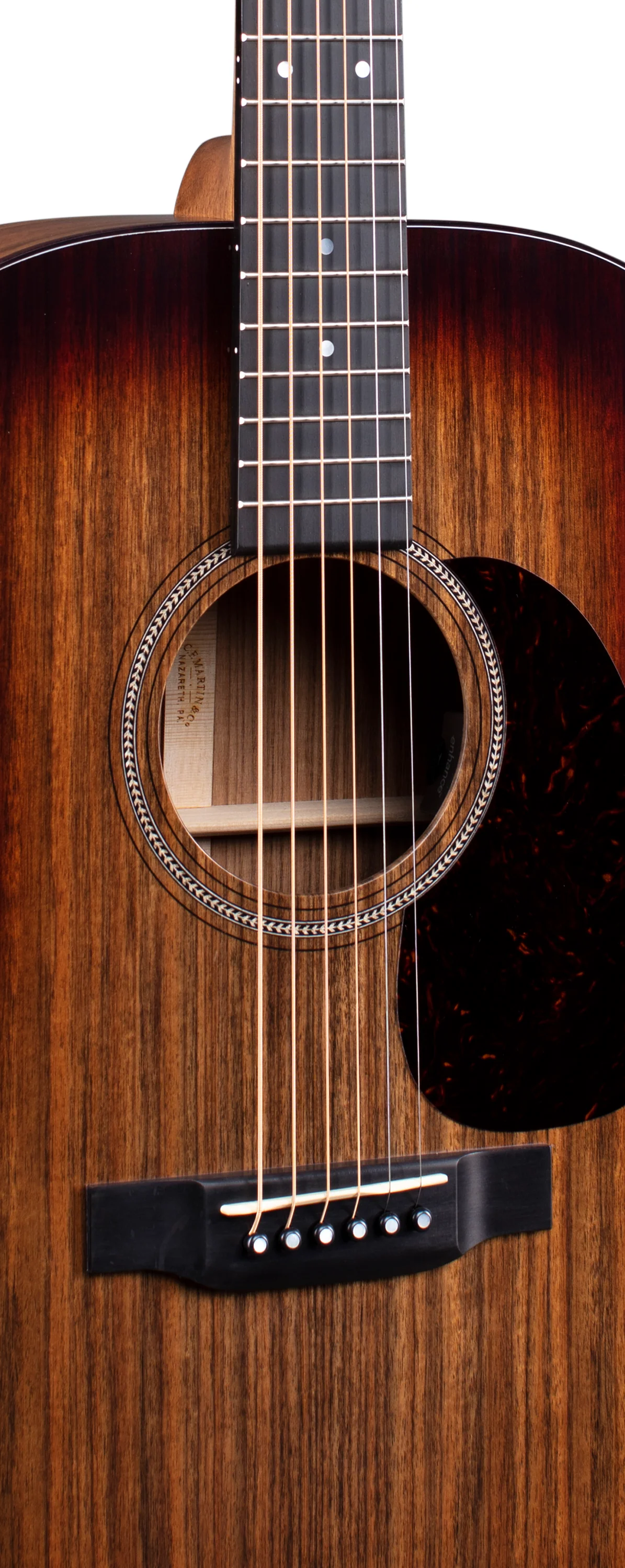 Martin D-16E Burst Ovangkol Acoustic Guitar With Case - Image 3