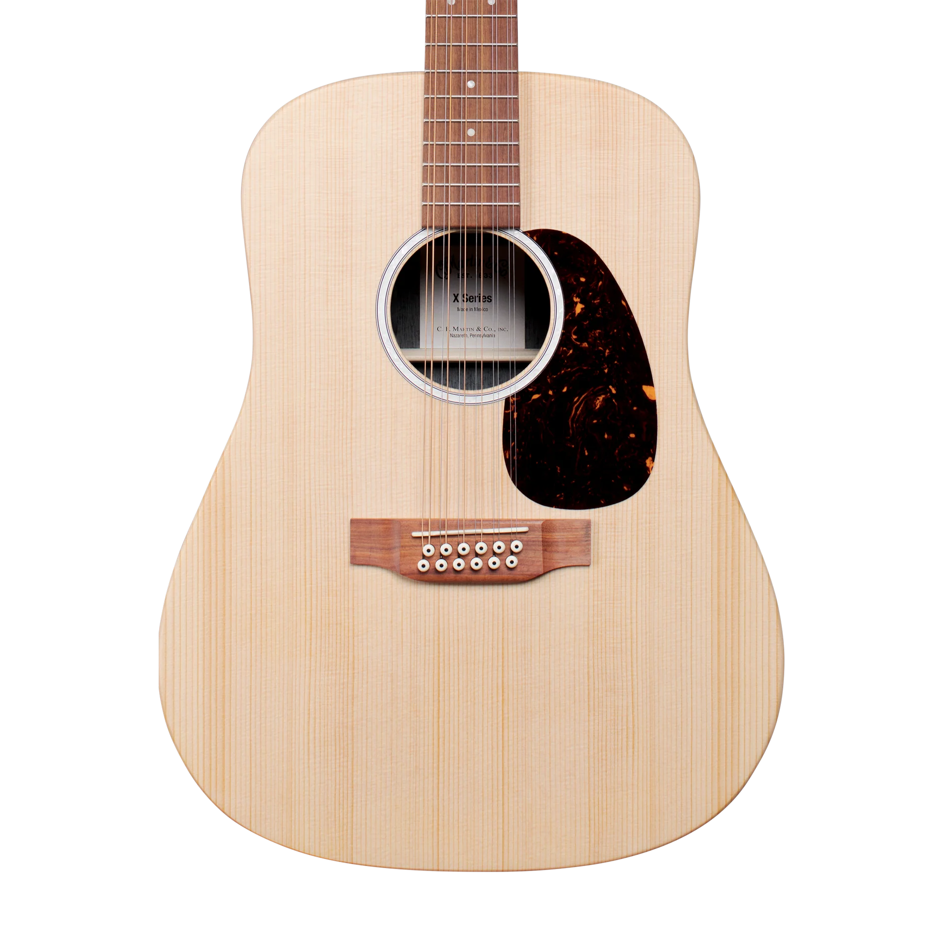 Martin D-X2E 12-String Mahogany Acoustic Electric Guitar With Bag