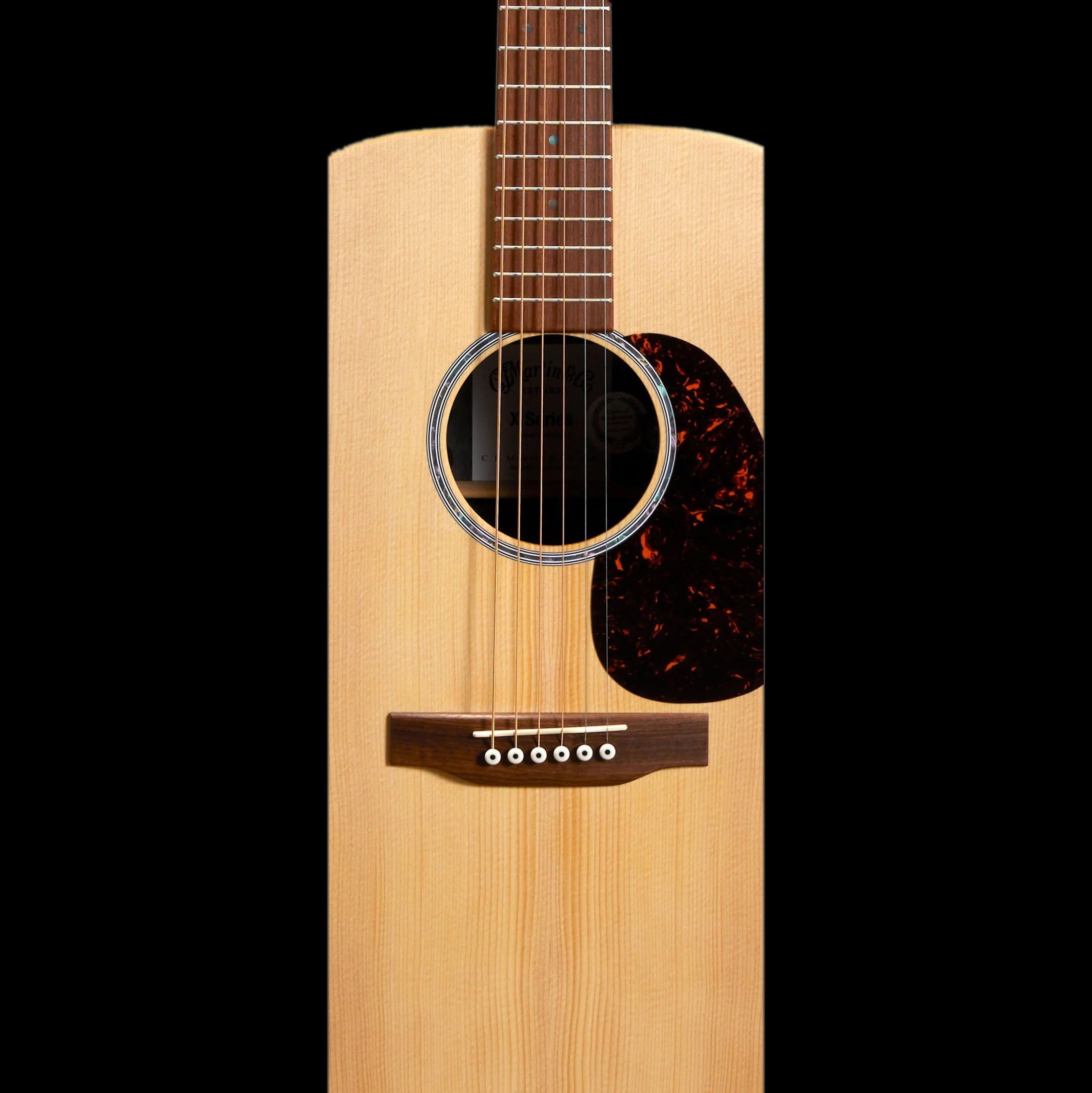 Martin D-X2E Brazilian Rosewood Acoustic-Electric Guitar with Gig Bag - Image 7
